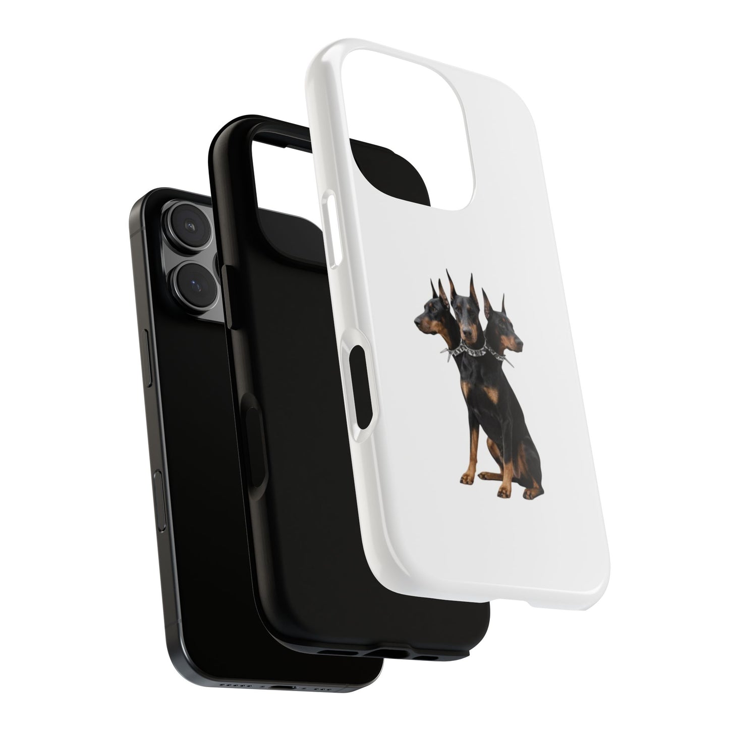 Doberman triple head tough case, Design | Perfect Gift for Dog Lovers, Pet Owners, Animal Enthusiasts, Birthdays, Christmas, Everyday Use