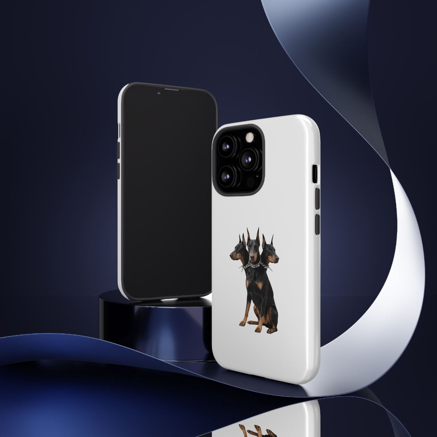 Doberman triple head tough case, Design | Perfect Gift for Dog Lovers, Pet Owners, Animal Enthusiasts, Birthdays, Christmas, Everyday Use