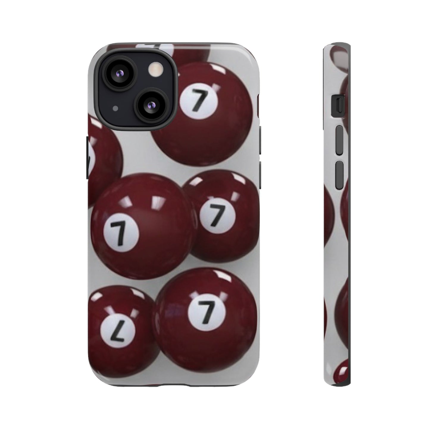7ball red case Tough Case, scattered 7ball 8ball pool ball case matte or shiny