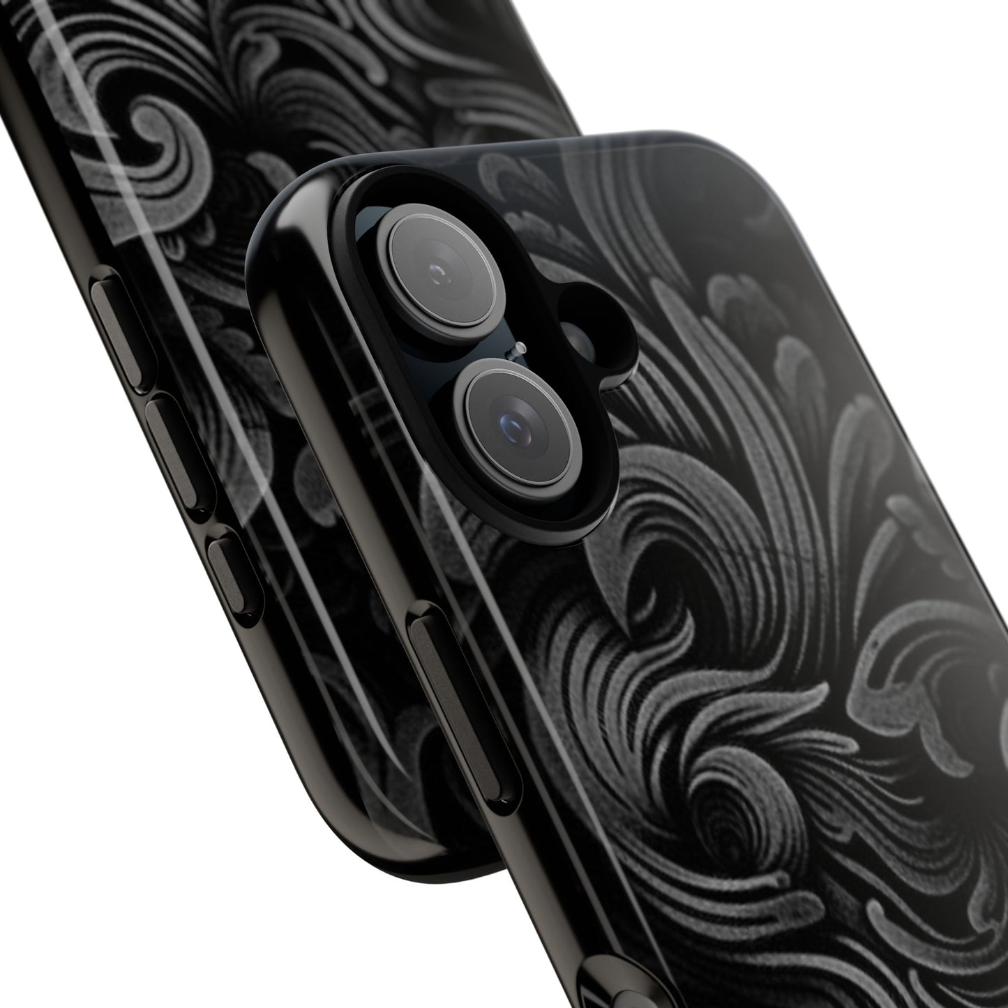 Black fortune Phone Case, Tough Cases, Stylish Phone Cover, Unique Gift for Her, Phone Protection, Floral Design Case