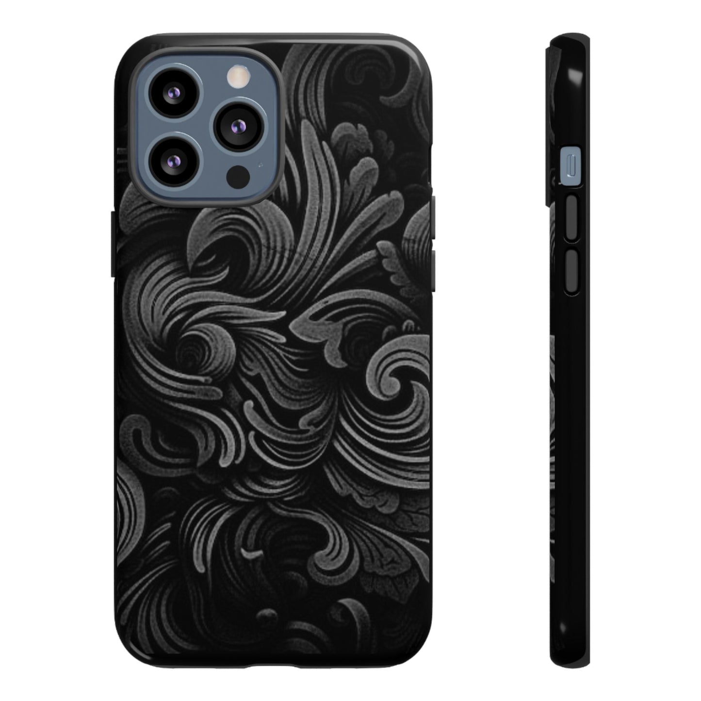 Black fortune Phone Case, Tough Cases, Stylish Phone Cover, Unique Gift for Her, Phone Protection, Floral Design Case