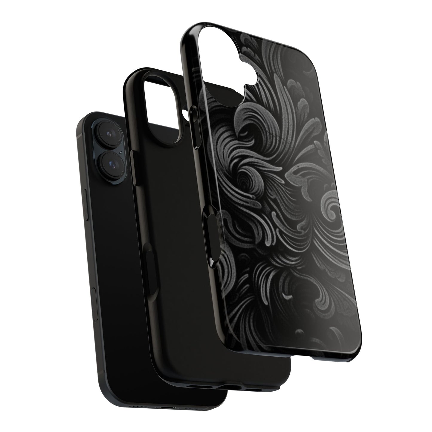 Black fortune Phone Case, Tough Cases, Stylish Phone Cover, Unique Gift for Her, Phone Protection, Floral Design Case