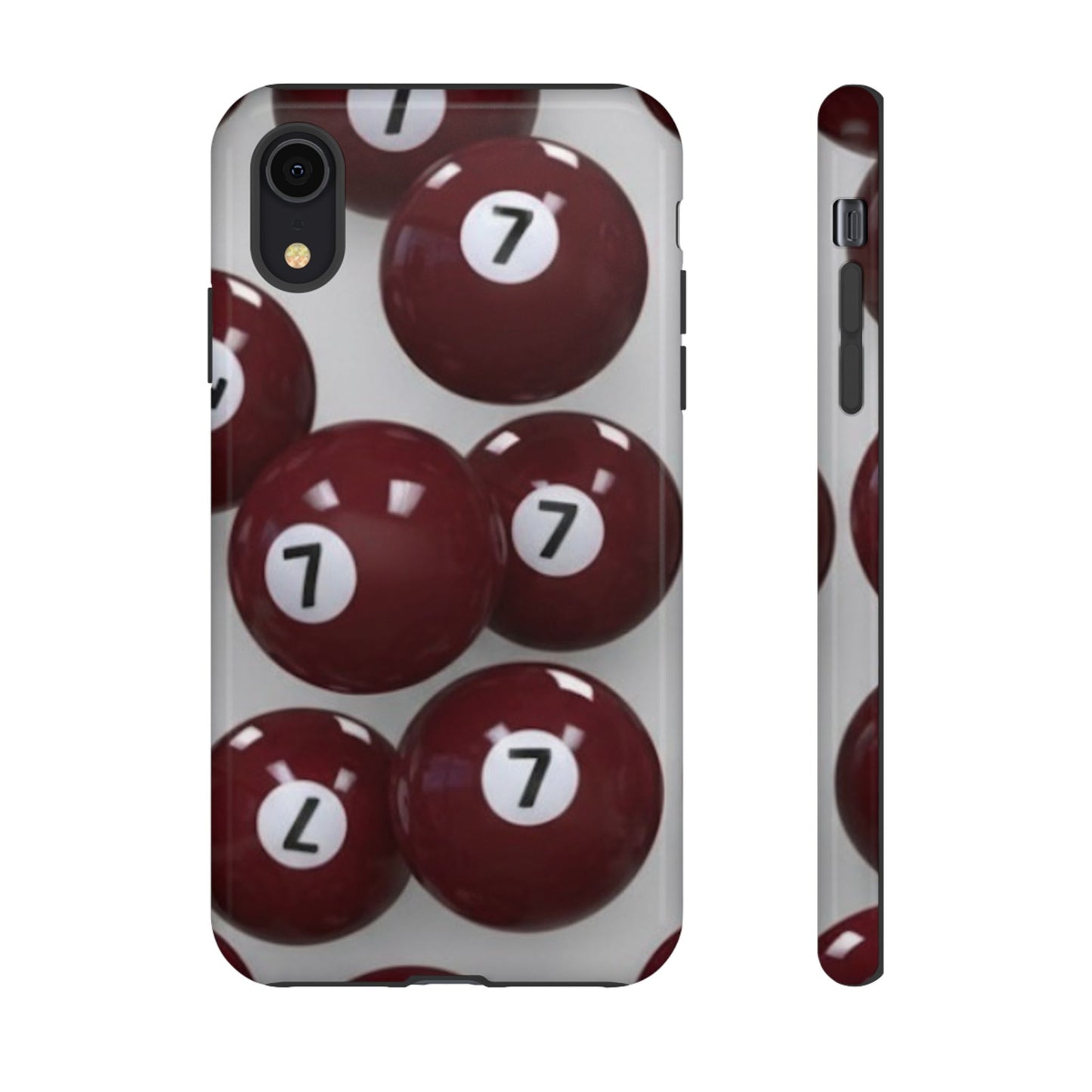 7ball red case Tough Case, scattered 7ball 8ball pool ball case matte or shiny