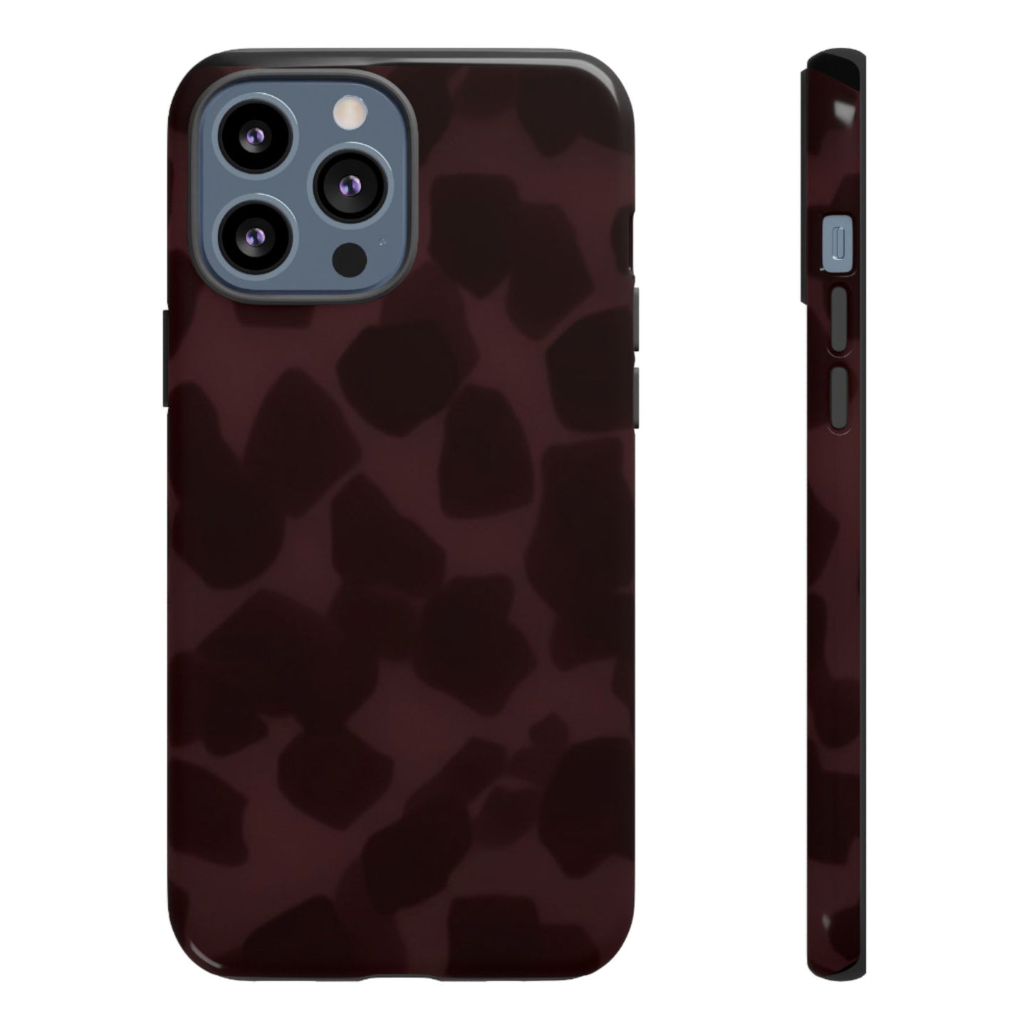 Maroon Jumbo Tortoise shell Stylish Phone Cases, Durable Phone Cover, Cheetah Print Case, Trendy Mobile Accessories, Unique Gift Ideas