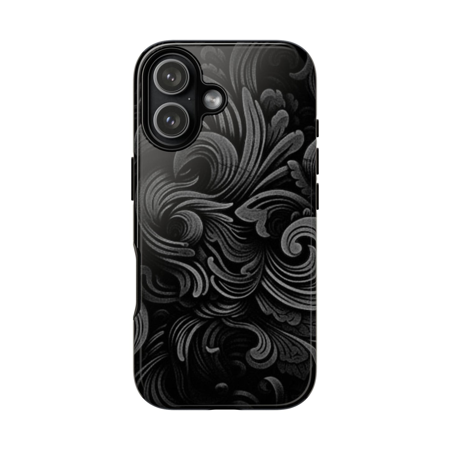 Black fortune Phone Case, Tough Cases, Stylish Phone Cover, Unique Gift for Her, Phone Protection, Floral Design Case