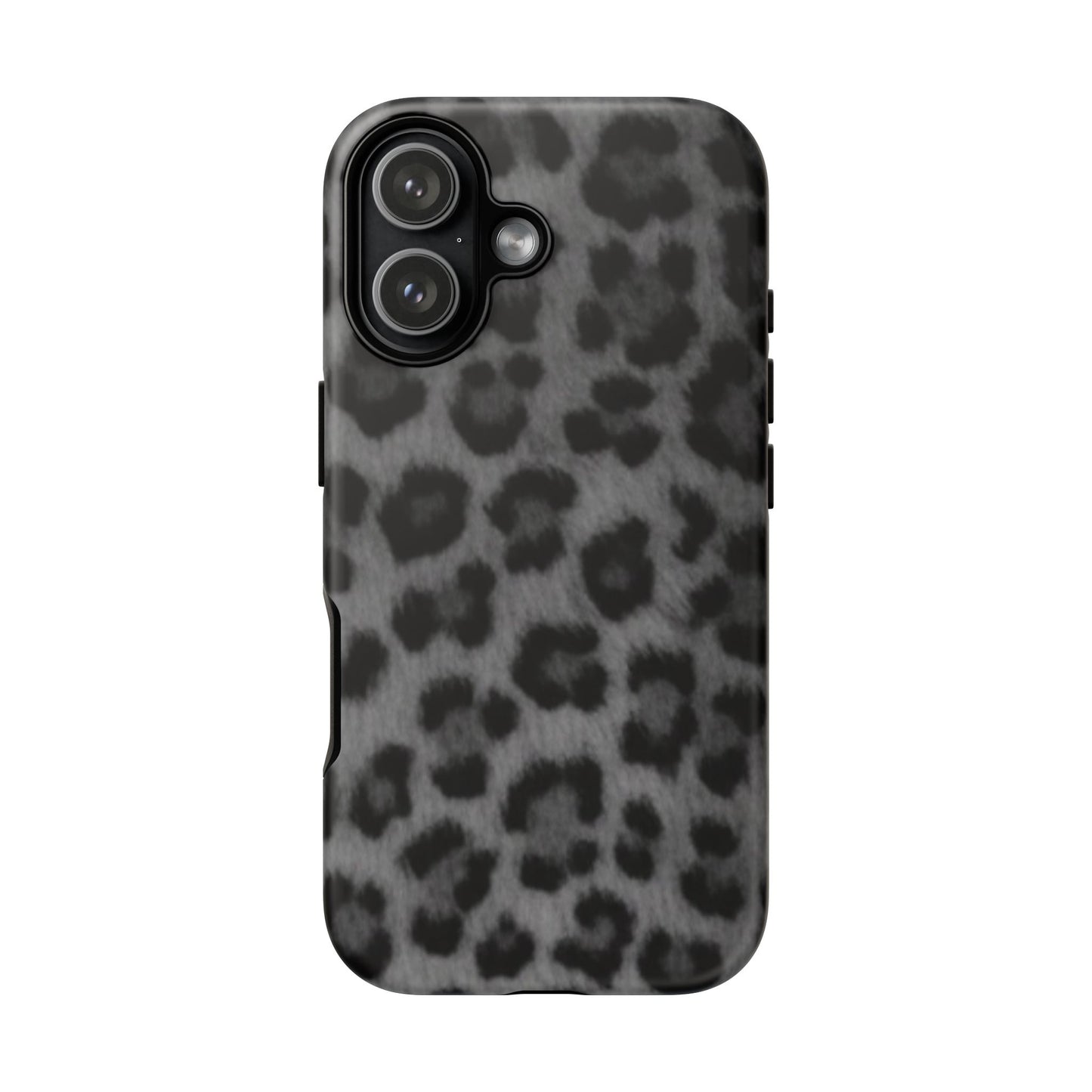Leopard Print Dark Phone Case, Tough Cases for Animal Lovers, Stylish Protective Cover, Unique Gift for Her, Trendy Phone Accessory