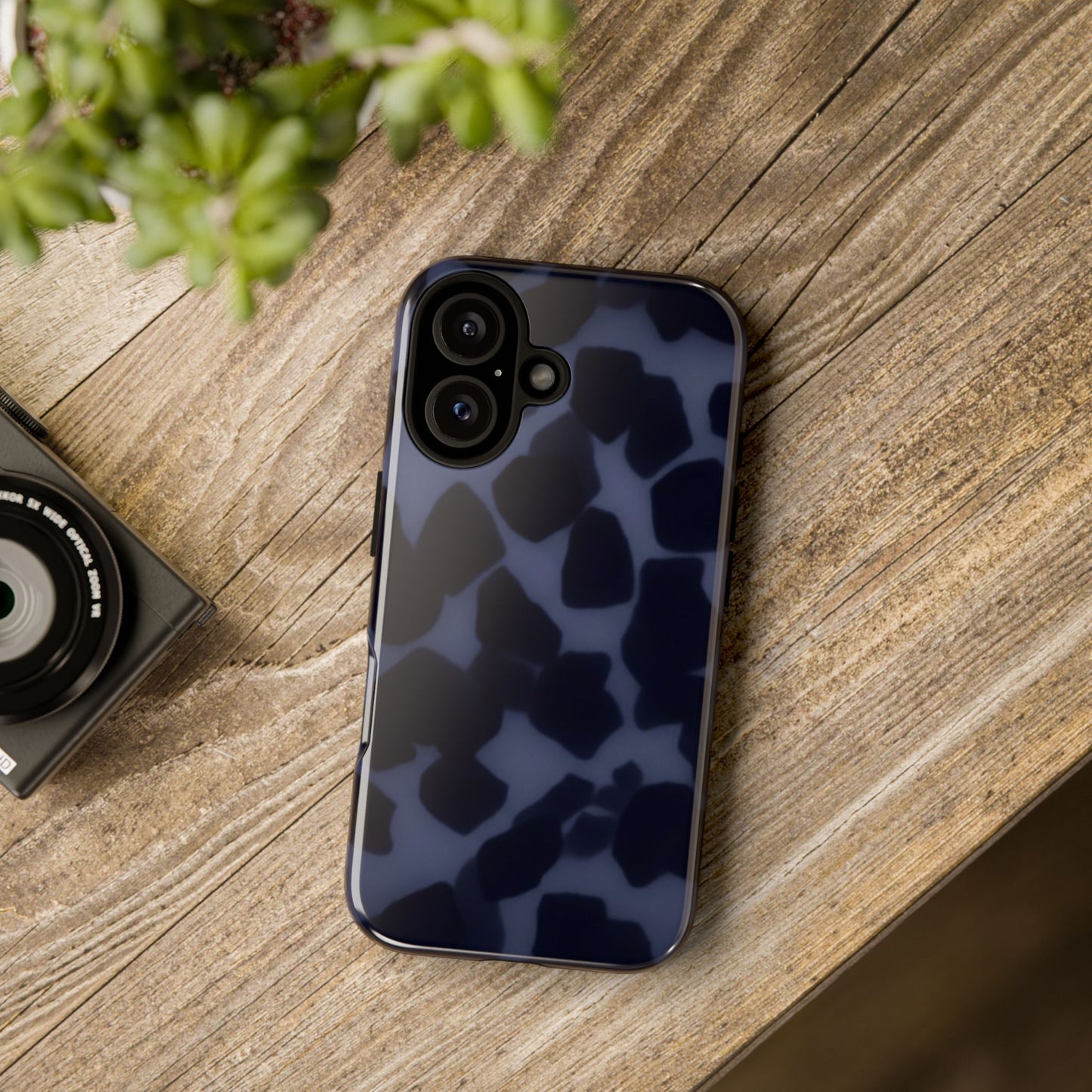 Jumbo Tortoise shell Navy Tuff Phone Case, Tough Cases with Sleek Modern Design for Protection, Gift for Tech Enthusiasts, Perfect for Any Occasion