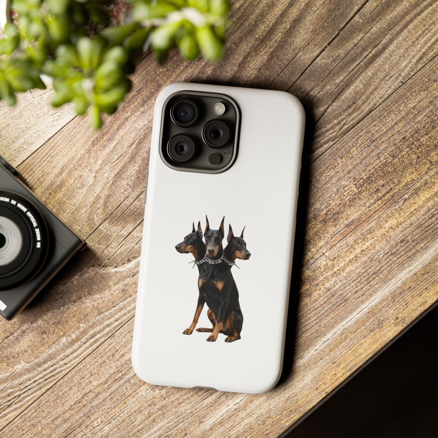 Doberman triple head tough case, Design | Perfect Gift for Dog Lovers, Pet Owners, Animal Enthusiasts, Birthdays, Christmas, Everyday Use
