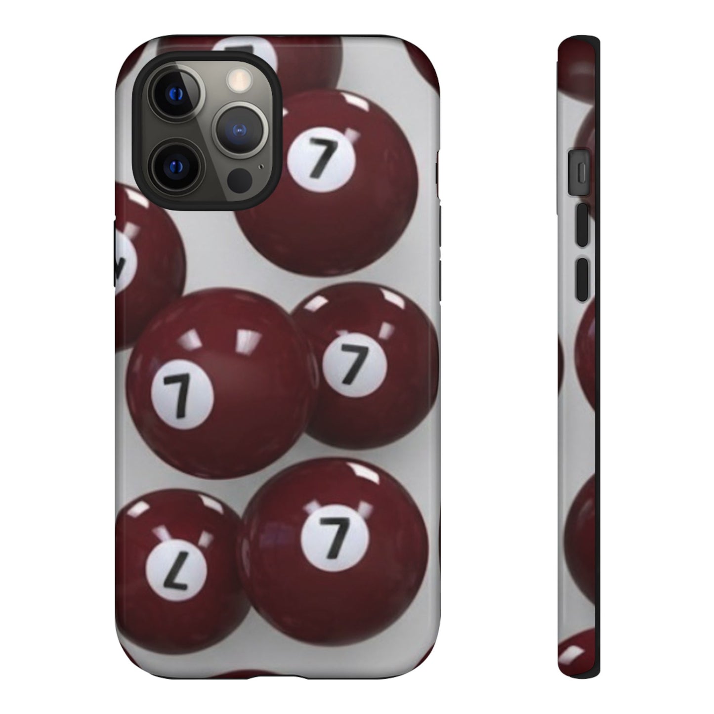 7ball red case Tough Case, scattered 7ball 8ball pool ball case matte or shiny