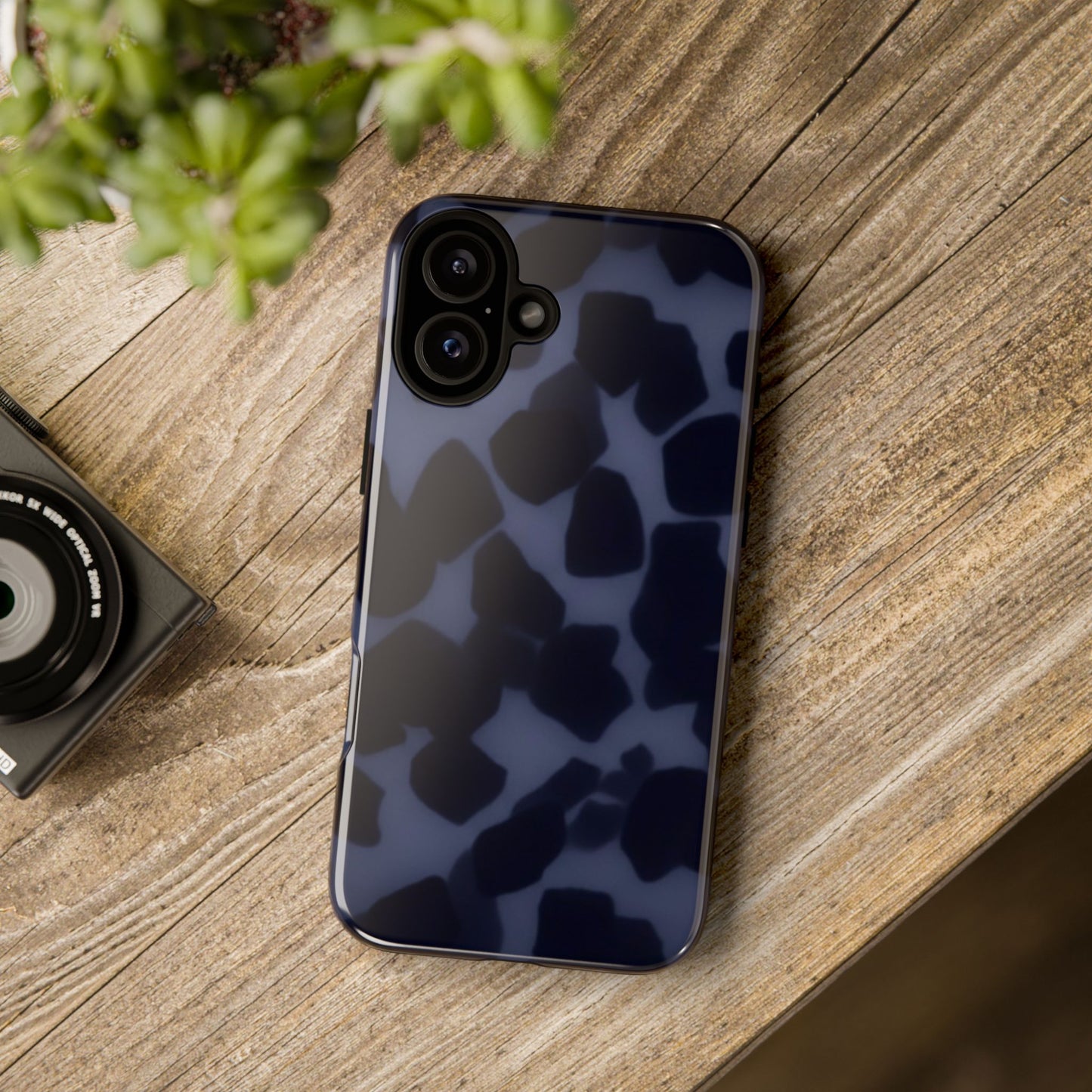 Jumbo Tortoise shell Navy Tuff Phone Case, Tough Cases with Sleek Modern Design for Protection, Gift for Tech Enthusiasts, Perfect for Any Occasion