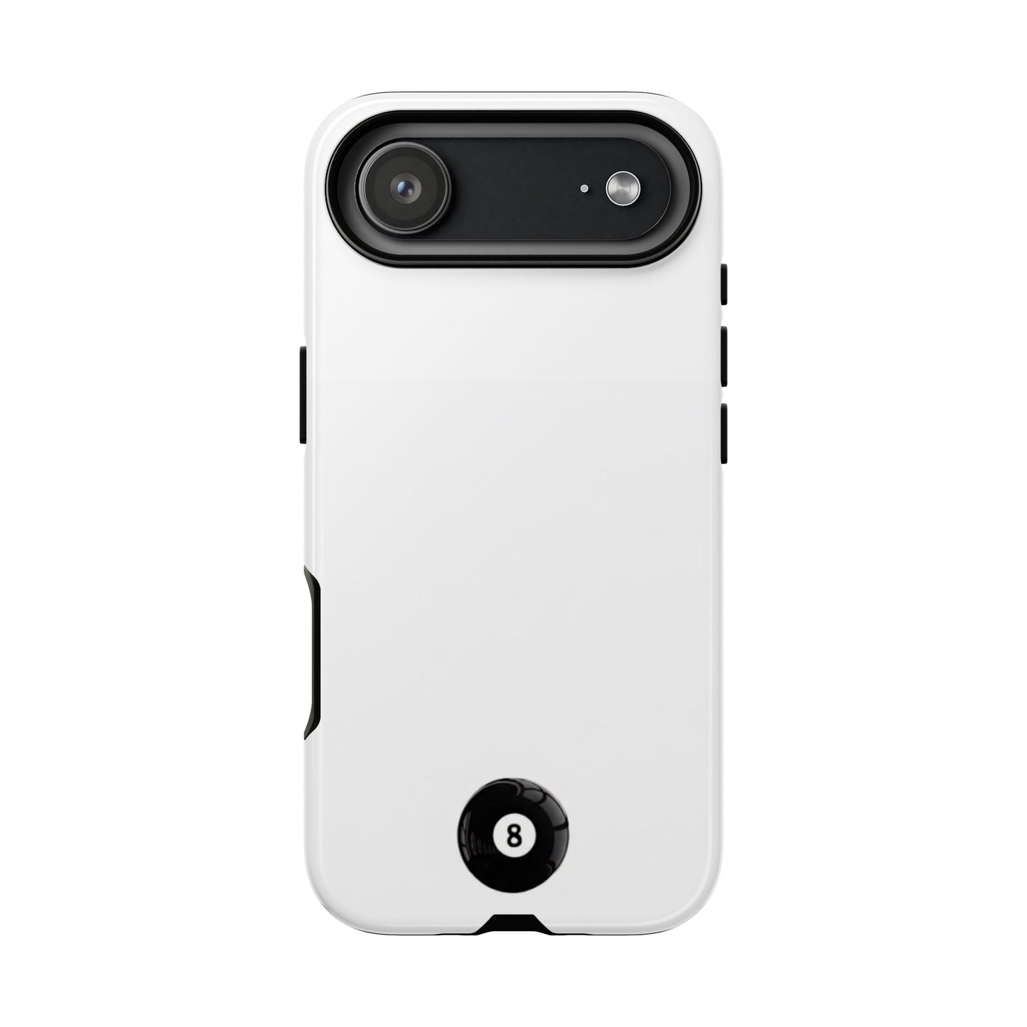 Small 8ball Centered Tough Case, amazing gifts for him, her White phone case