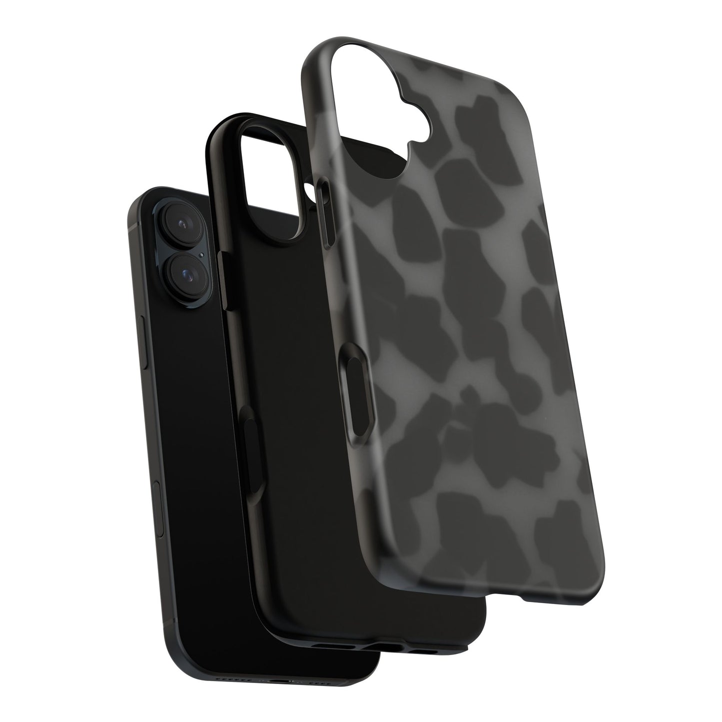 Jumbo tortoise shell Black Stylish Phone Case - Durable Protection, Trendy Design, Gift for Her, Fashion Accessories, Cow Print Phone Cover