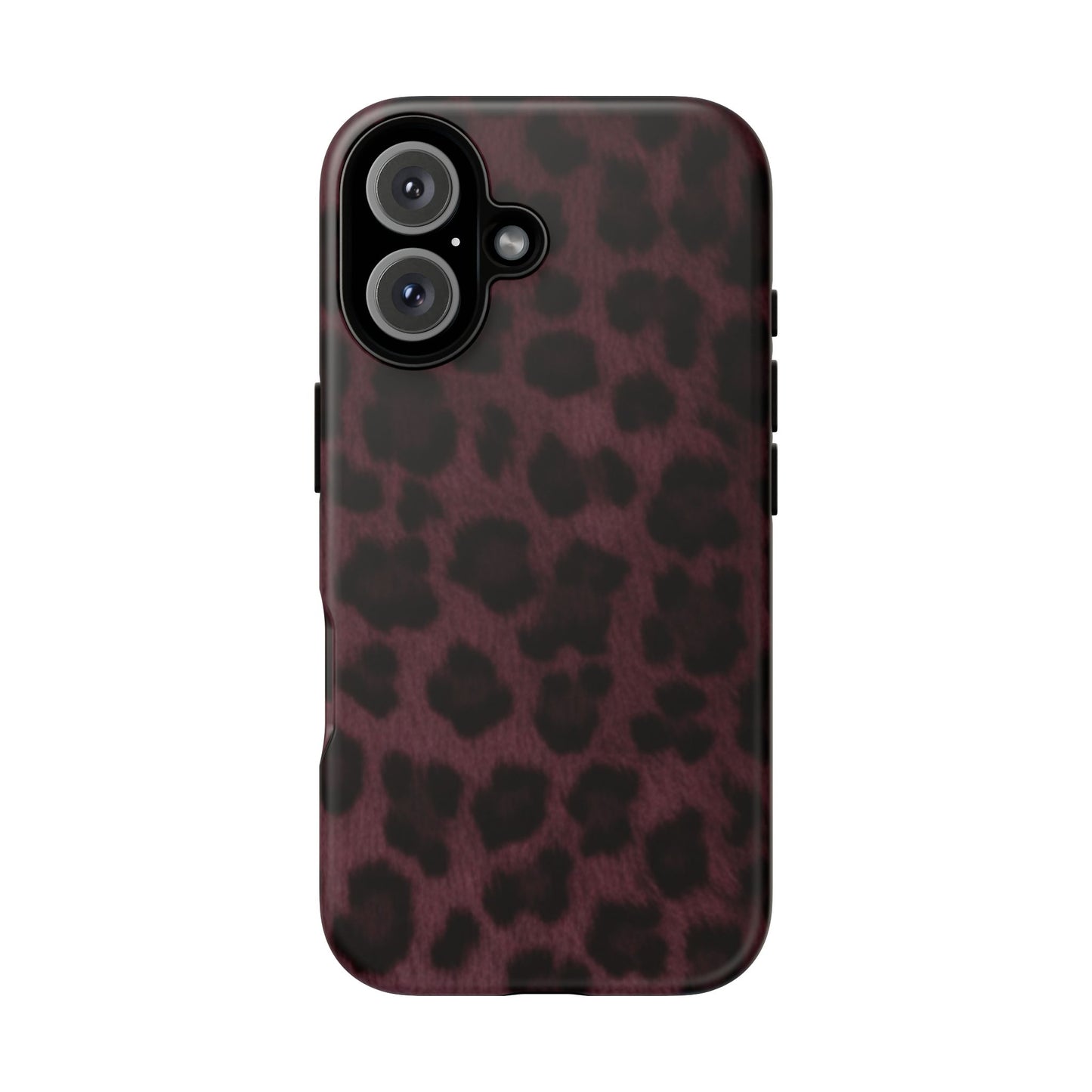 Maroon Leopard Print Phone Case, Tough Cases for Style Lovers, Fashionable Protection, Unique Gifts for Her, Trendy Accessories