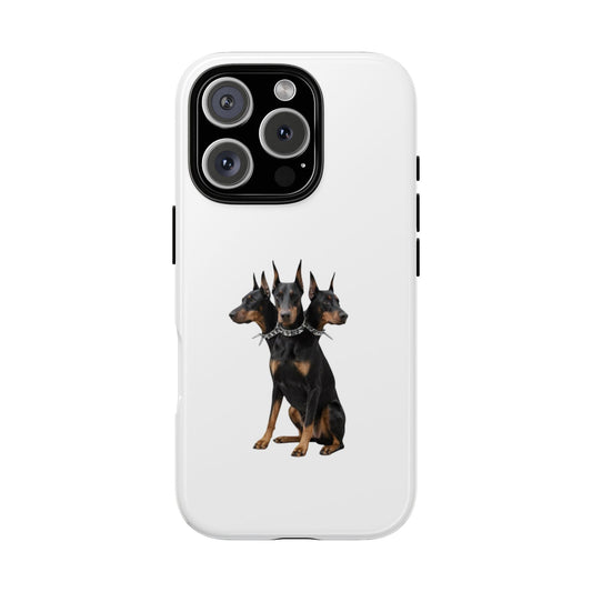 Doberman triple head tough case, Design | Perfect Gift for Dog Lovers, Pet Owners, Animal Enthusiasts, Birthdays, Christmas, Everyday Use