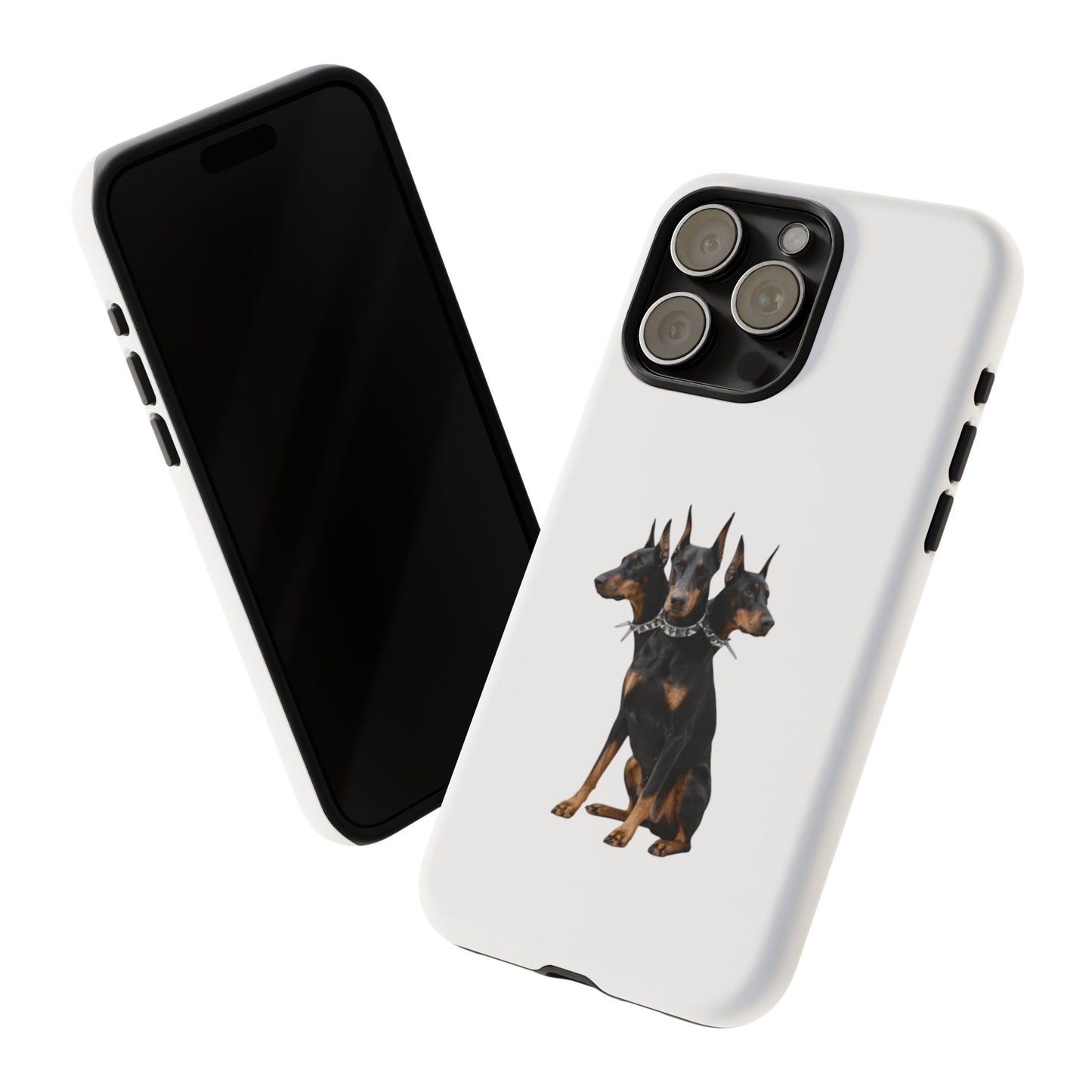 Doberman triple head tough case, Design | Perfect Gift for Dog Lovers, Pet Owners, Animal Enthusiasts, Birthdays, Christmas, Everyday Use