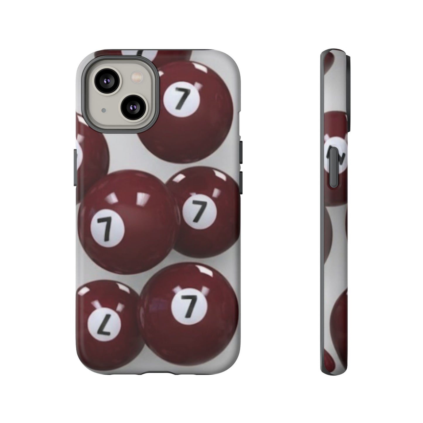 7ball red case Tough Case, scattered 7ball 8ball pool ball case matte or shiny