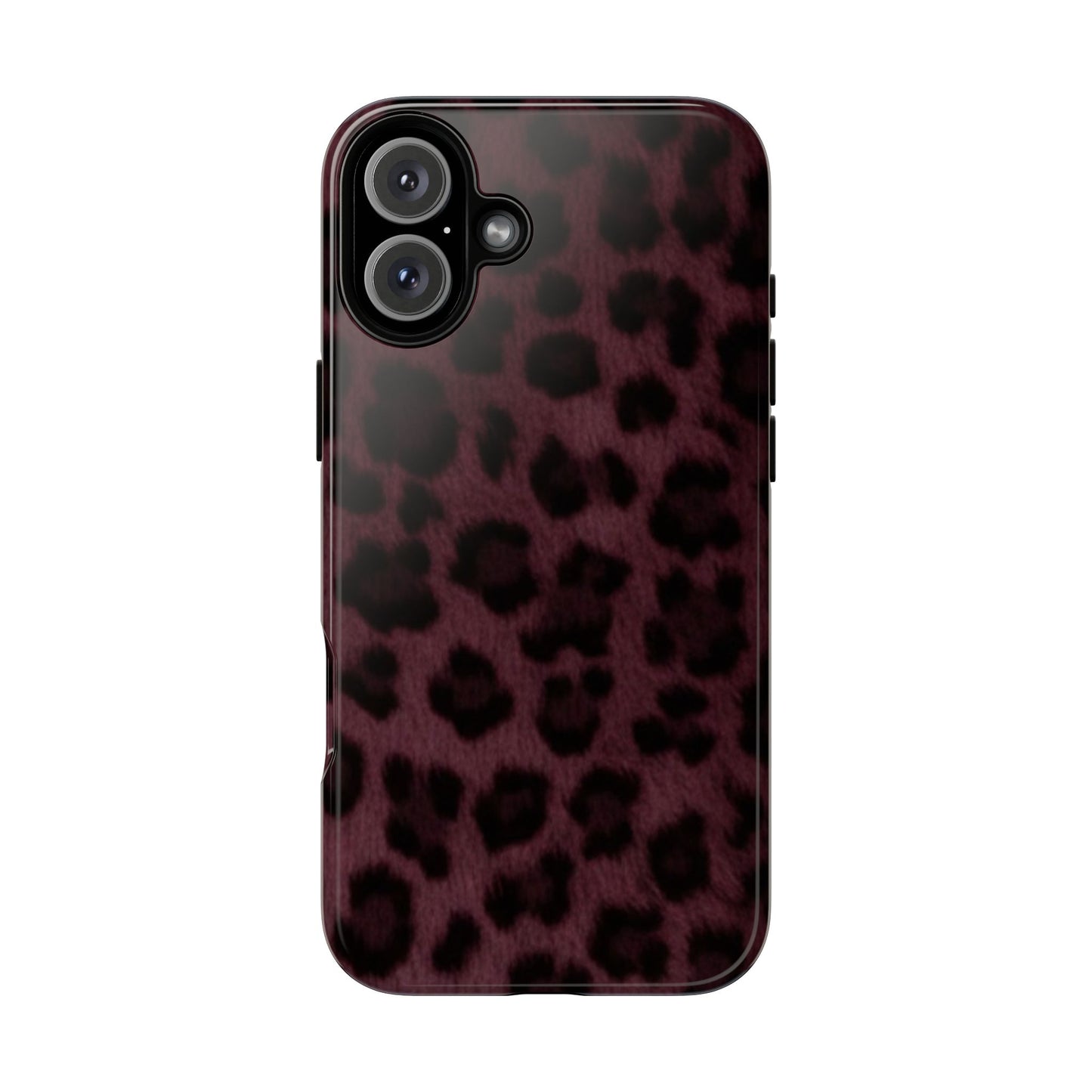 Maroon Leopard Print Phone Case, Tough Cases for Style Lovers, Fashionable Protection, Unique Gifts for Her, Trendy Accessories