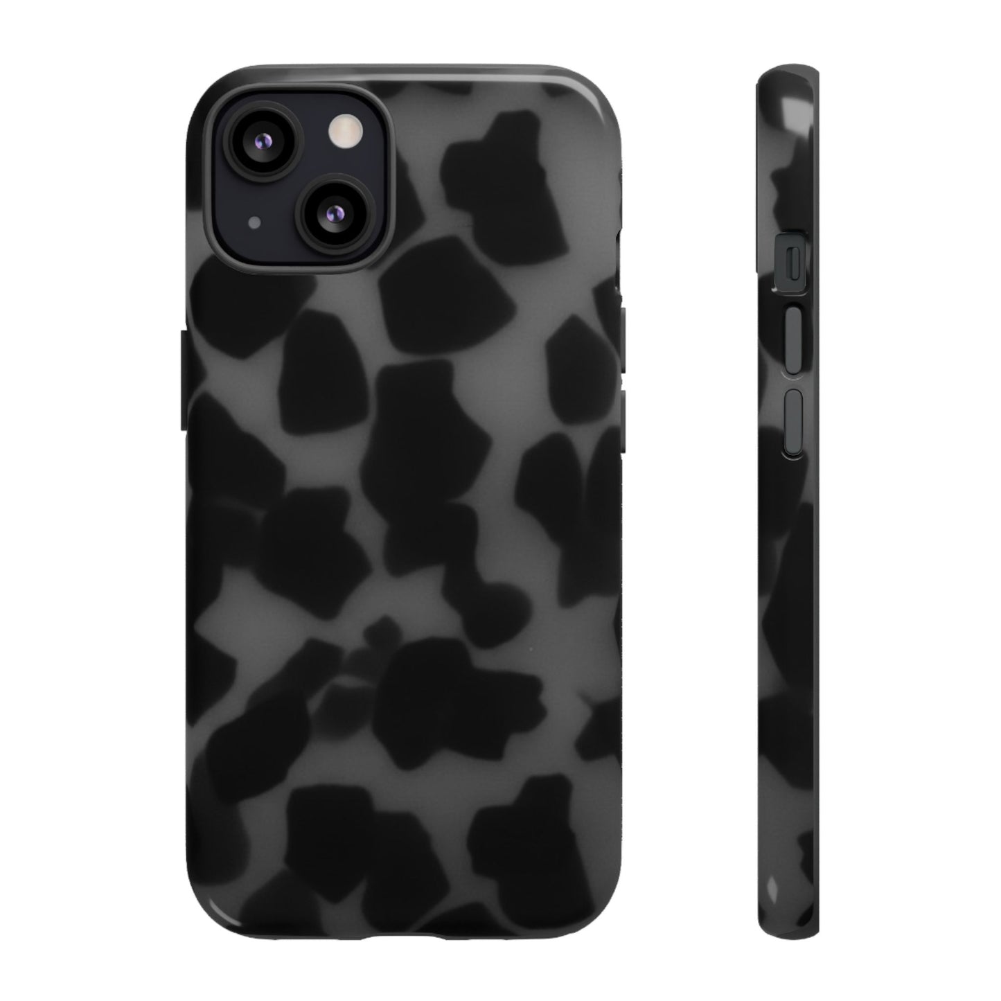 Jumbo tortoise shell Black Stylish Phone Case - Durable Protection, Trendy Design, Gift for Her, Fashion Accessories, Cow Print Phone Cover