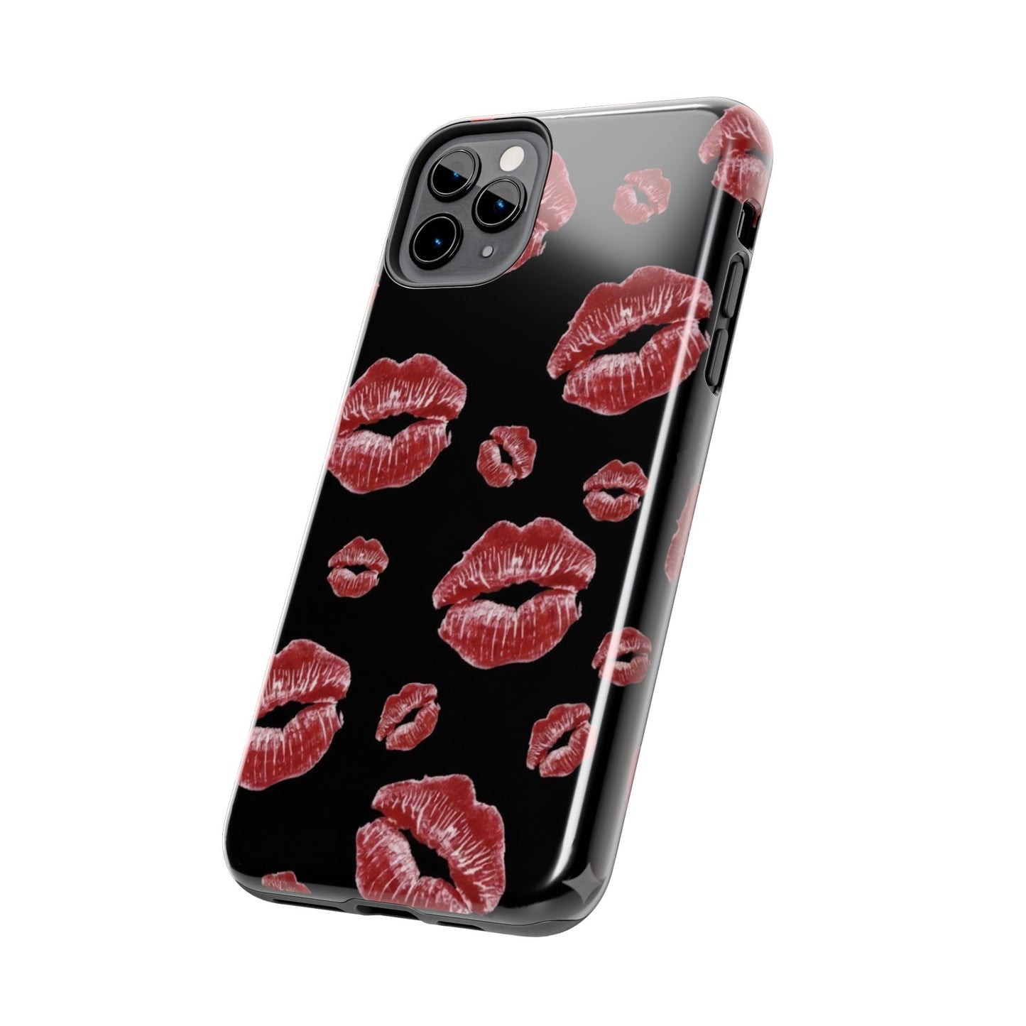 Kiss-Print Tough Phone Cases | Glamorous Protection, Unique Gift, Trendy Accessory, Valentine's Day, Stylish Gift for Her