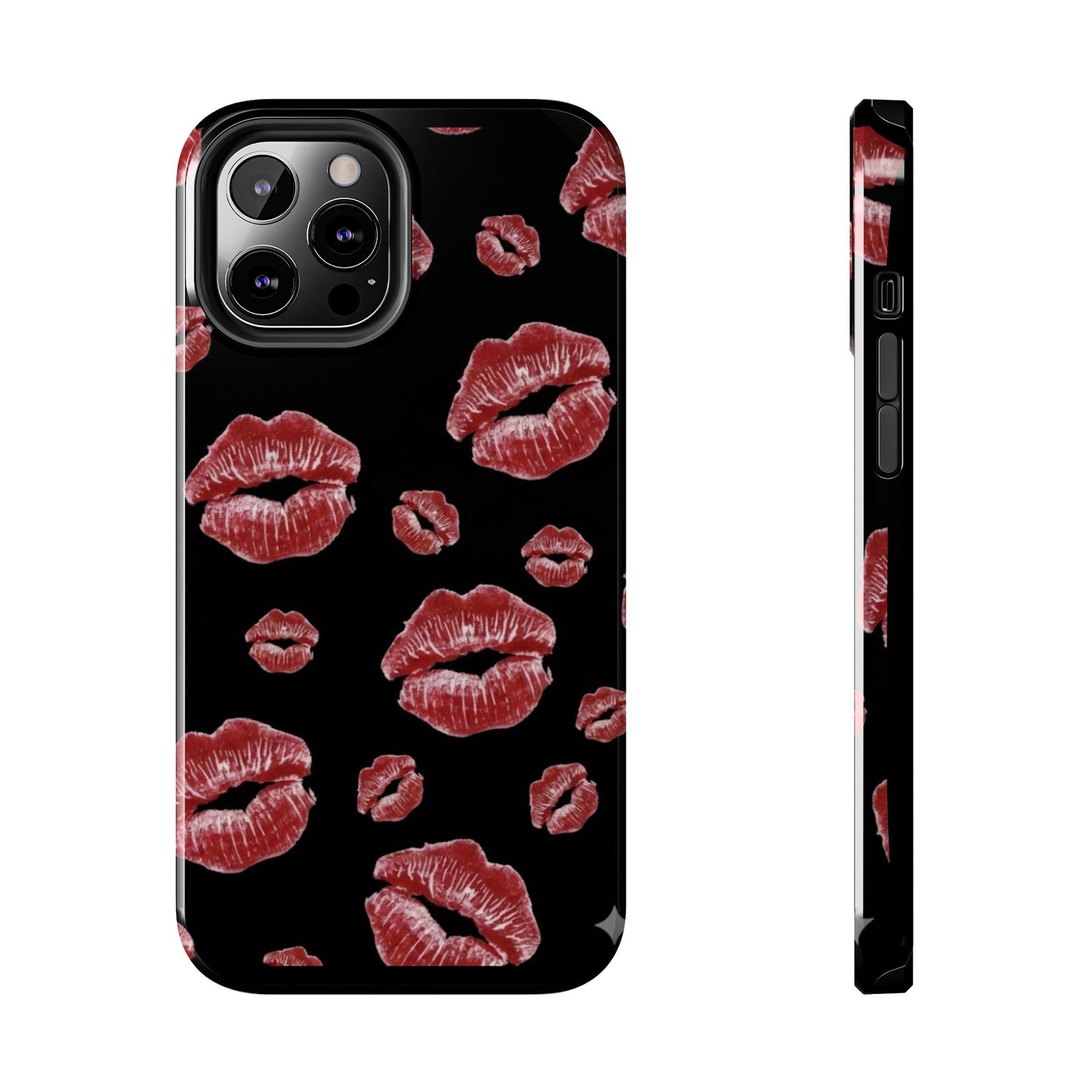 Kiss-Print Tough Phone Cases | Glamorous Protection, Unique Gift, Trendy Accessory, Valentine's Day, Stylish Gift for Her
