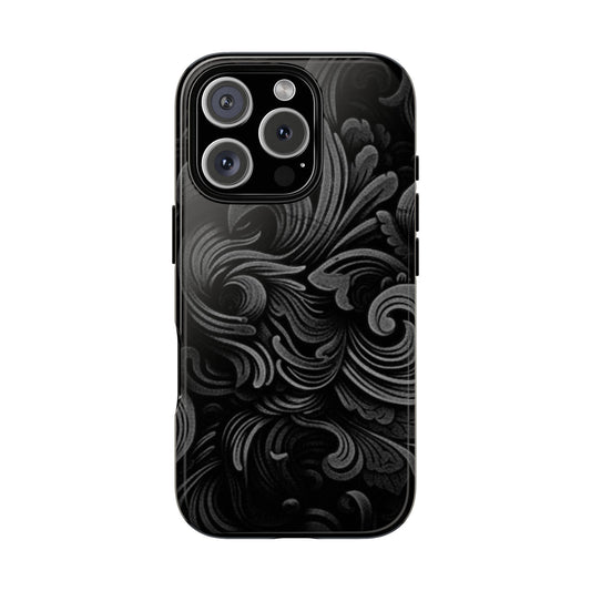 Black fortune Phone Case, Tough Cases, Stylish Phone Cover, Unique Gift for Her, Phone Protection, Floral Design Case