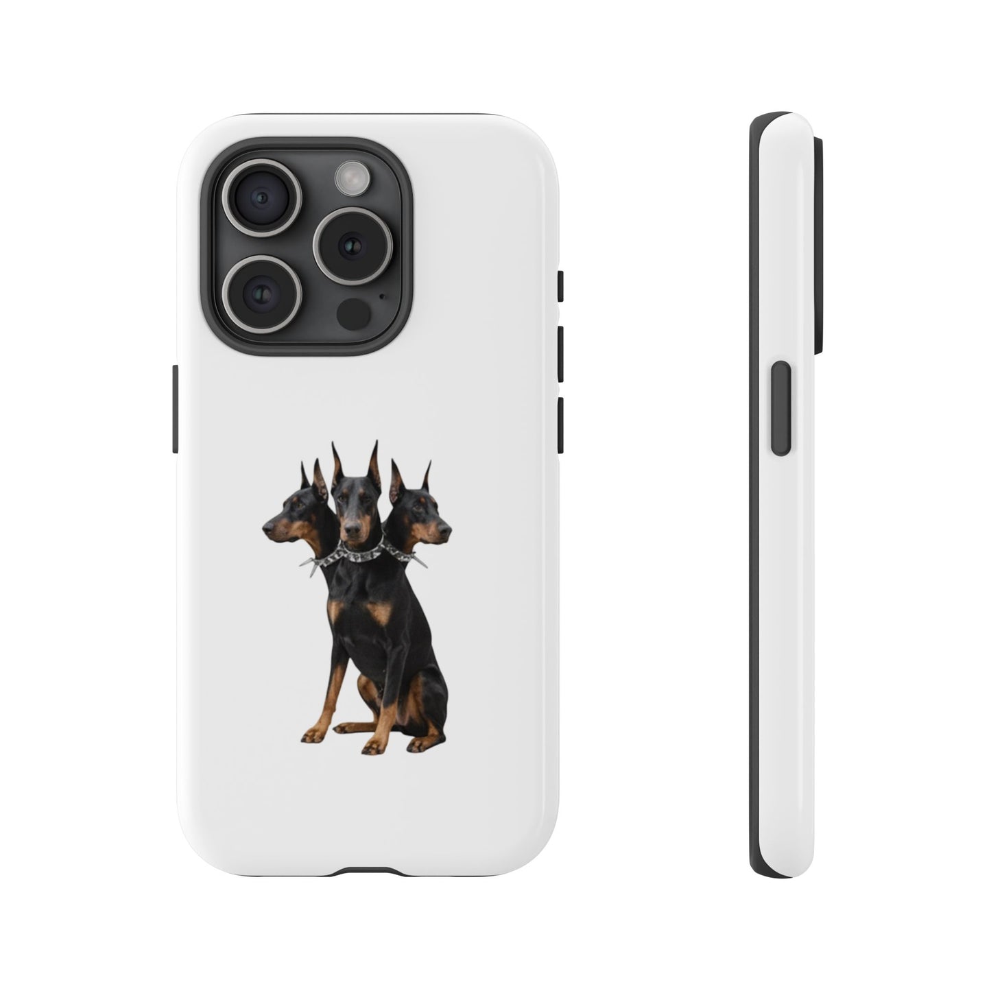 Doberman triple head tough case, Design | Perfect Gift for Dog Lovers, Pet Owners, Animal Enthusiasts, Birthdays, Christmas, Everyday Use