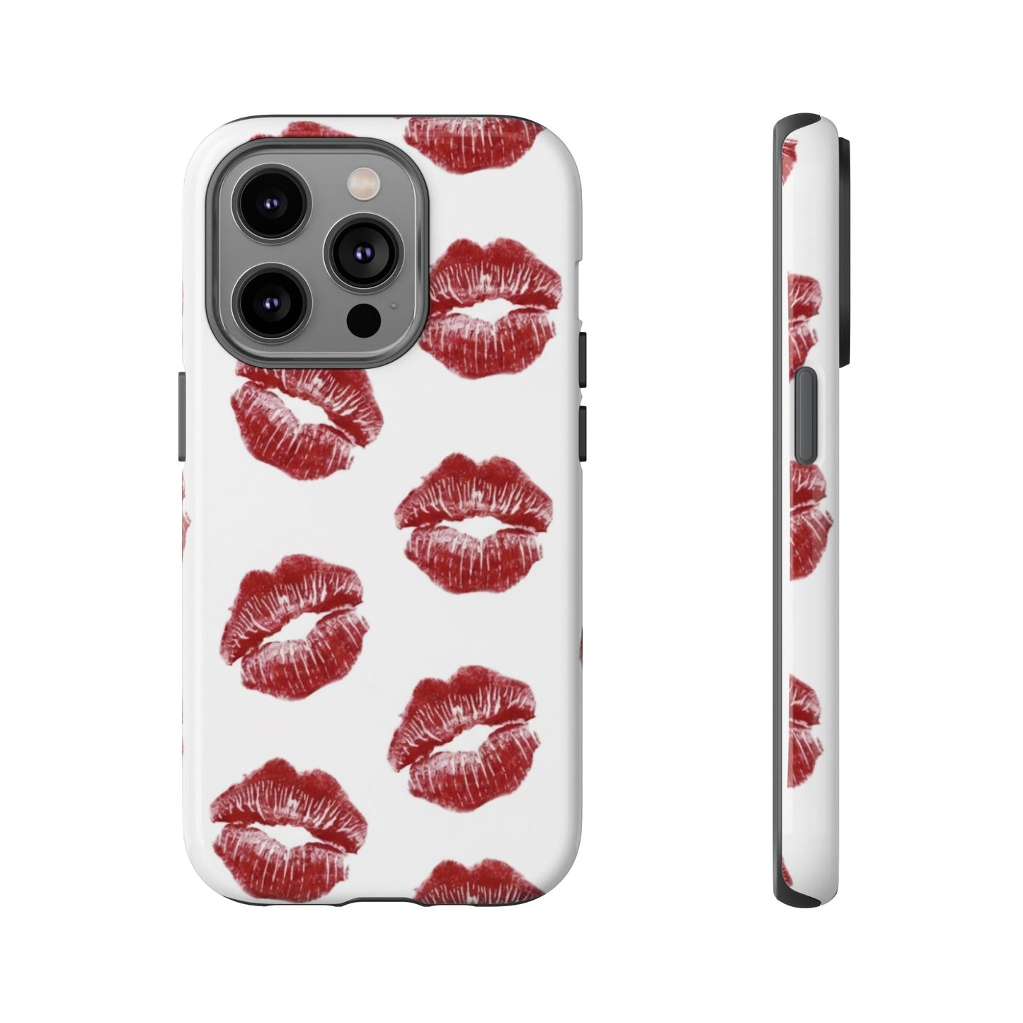 Kiss Mark Phone Case - Stylish Tough Cases for Couples, Valentine’s Day Gifts, Trendy Mobile Accessories, Chic Phone Covers