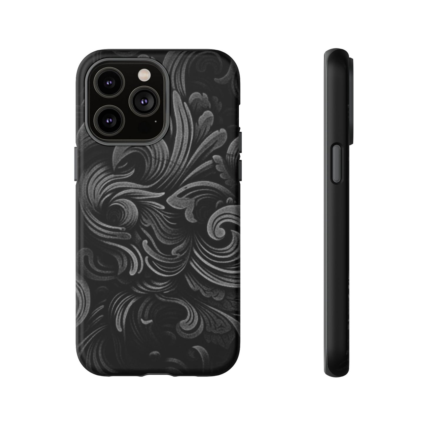 Black fortune Phone Case, Tough Cases, Stylish Phone Cover, Unique Gift for Her, Phone Protection, Floral Design Case