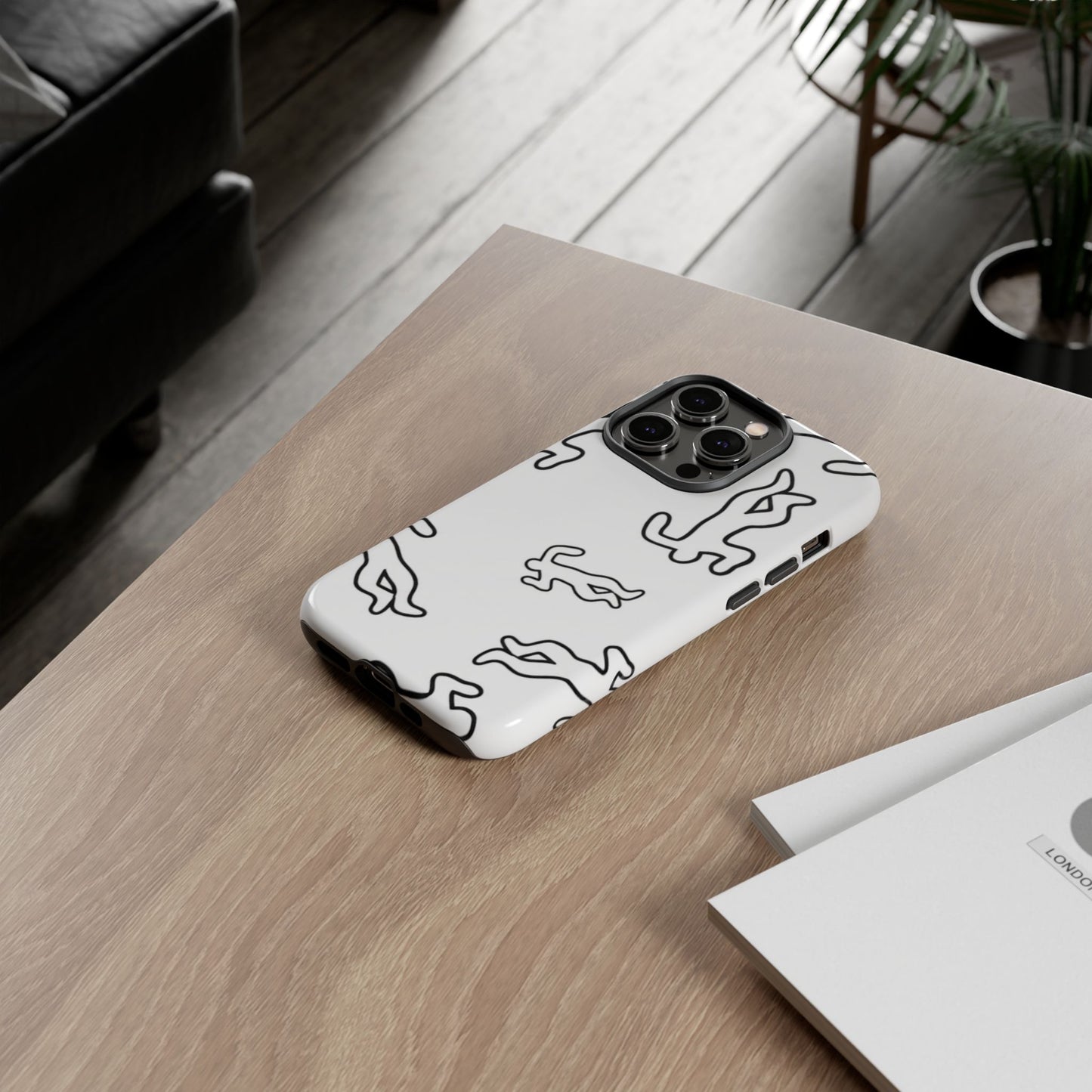 Chalk outline scene  Tough case Protectors, Trendy Cell Phone Cover, Unique Gift for Him or Her, Modern Art Accessory, Fun Design for All [...]