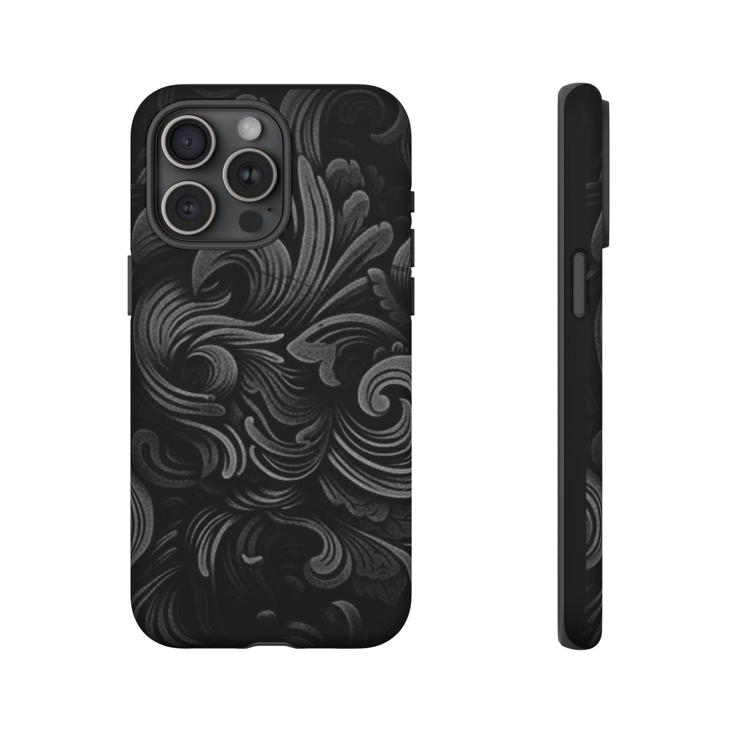 Black fortune Phone Case, Tough Cases, Stylish Phone Cover, Unique Gift for Her, Phone Protection, Floral Design Case