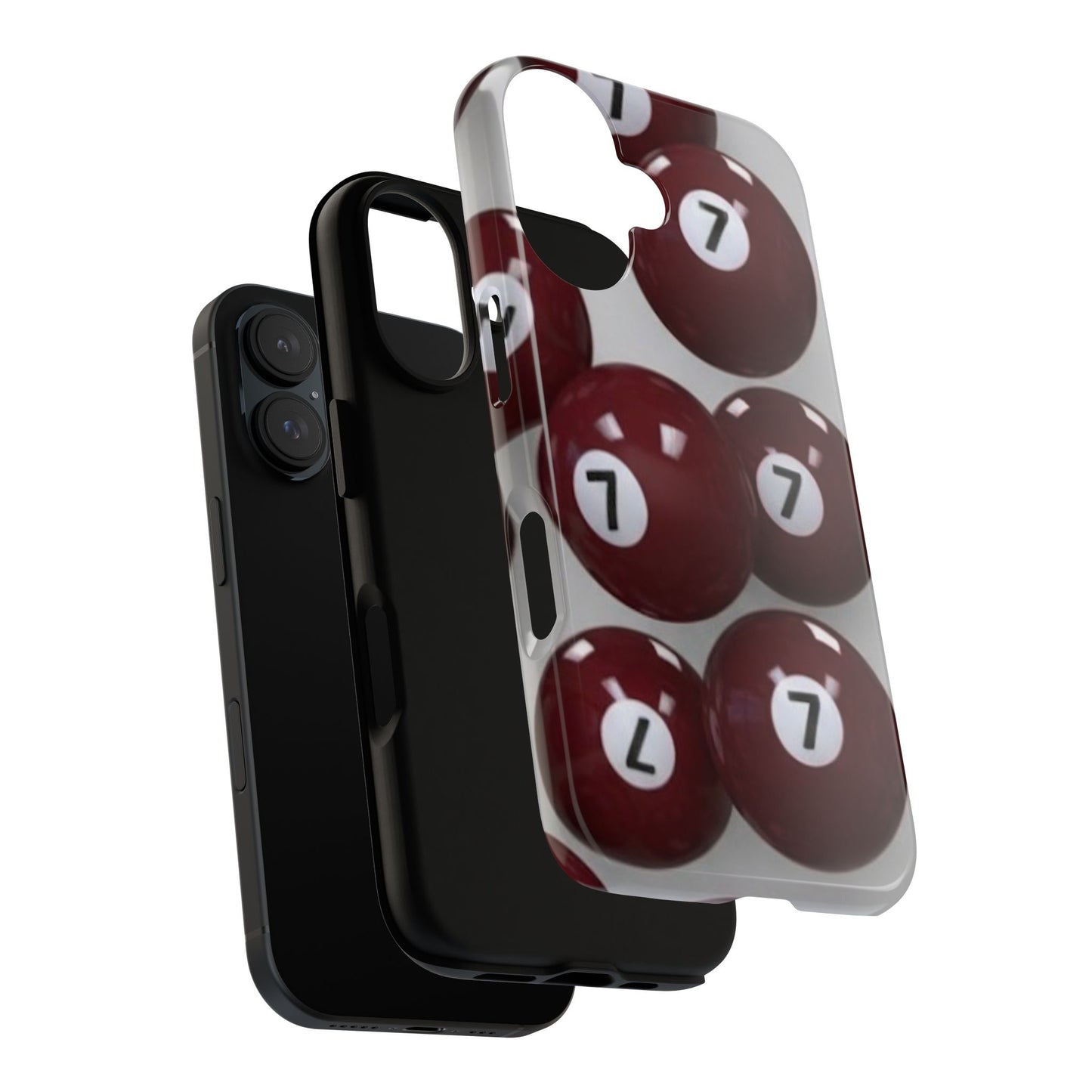 7ball red case Tough Case, scattered 7ball 8ball pool ball case matte or shiny
