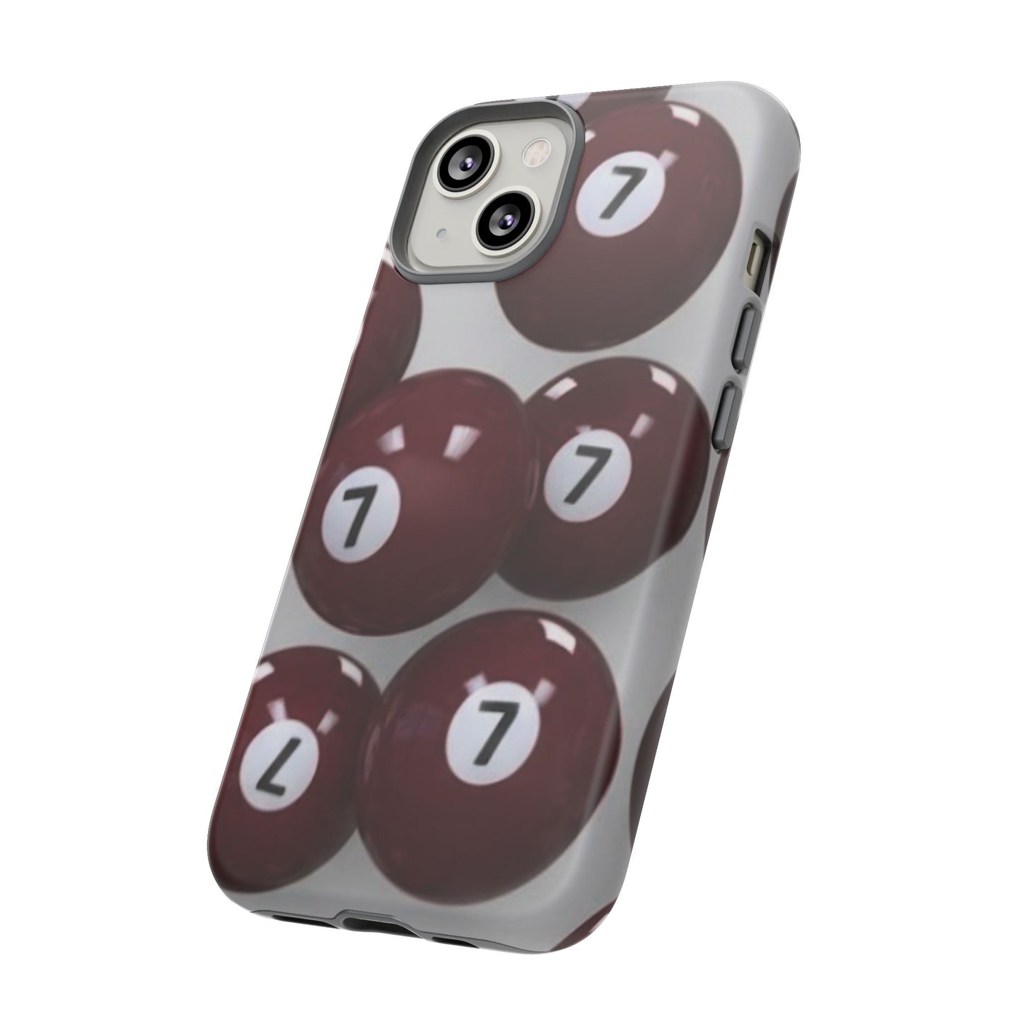 7ball red case Tough Case, scattered 7ball 8ball pool ball case matte or shiny