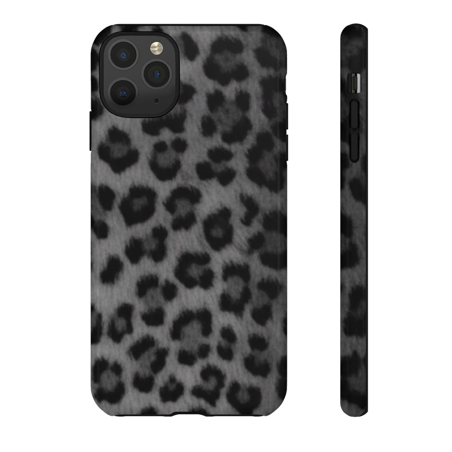 Leopard Print Dark Phone Case, Tough Cases for Animal Lovers, Stylish Protective Cover, Unique Gift for Her, Trendy Phone Accessory