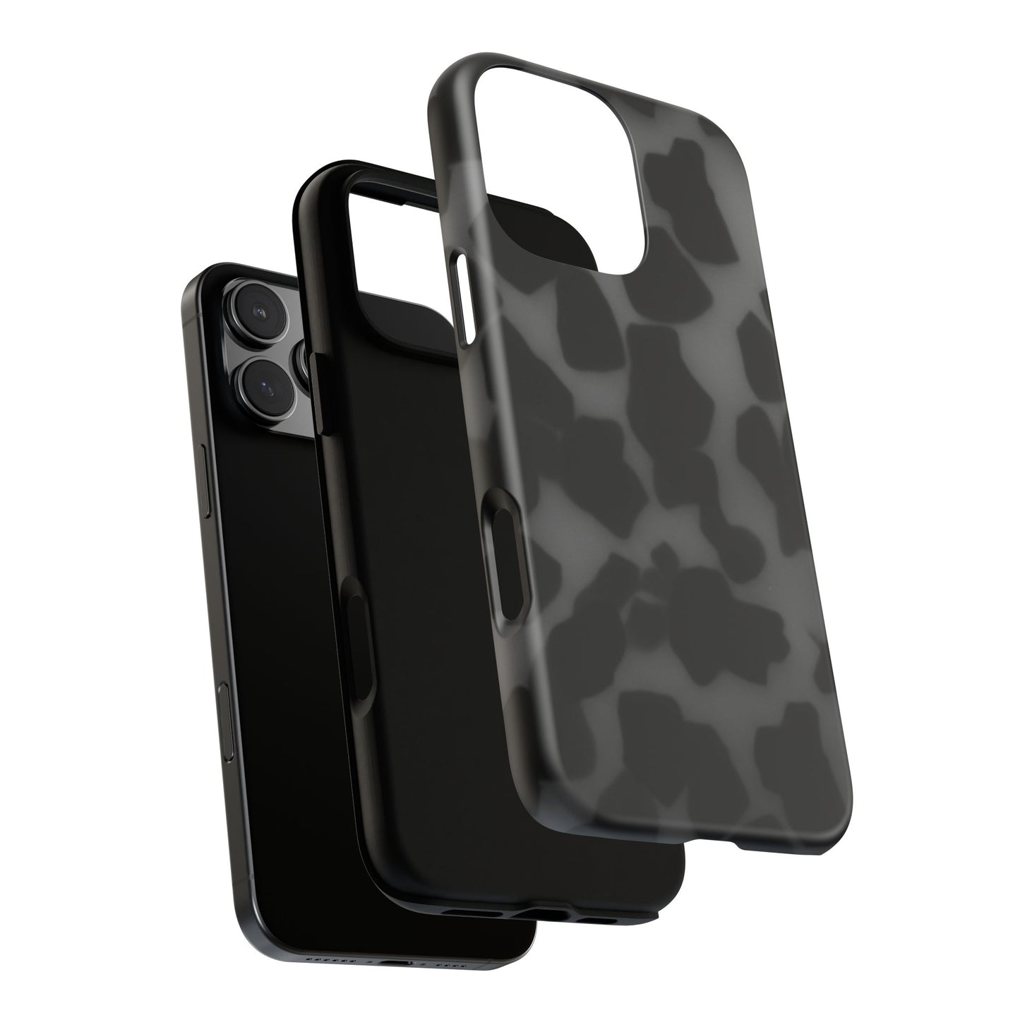 Jumbo tortoise shell Black Stylish Phone Case - Durable Protection, Trendy Design, Gift for Her, Fashion Accessories, Cow Print Phone Cover