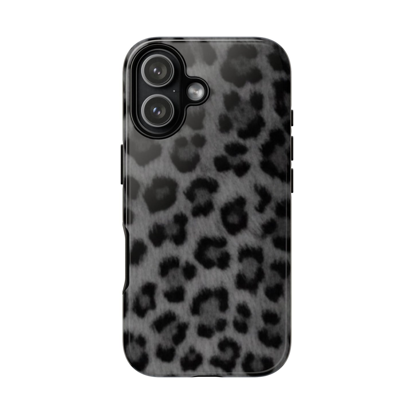 Leopard Print Dark Phone Case, Tough Cases for Animal Lovers, Stylish Protective Cover, Unique Gift for Her, Trendy Phone Accessory