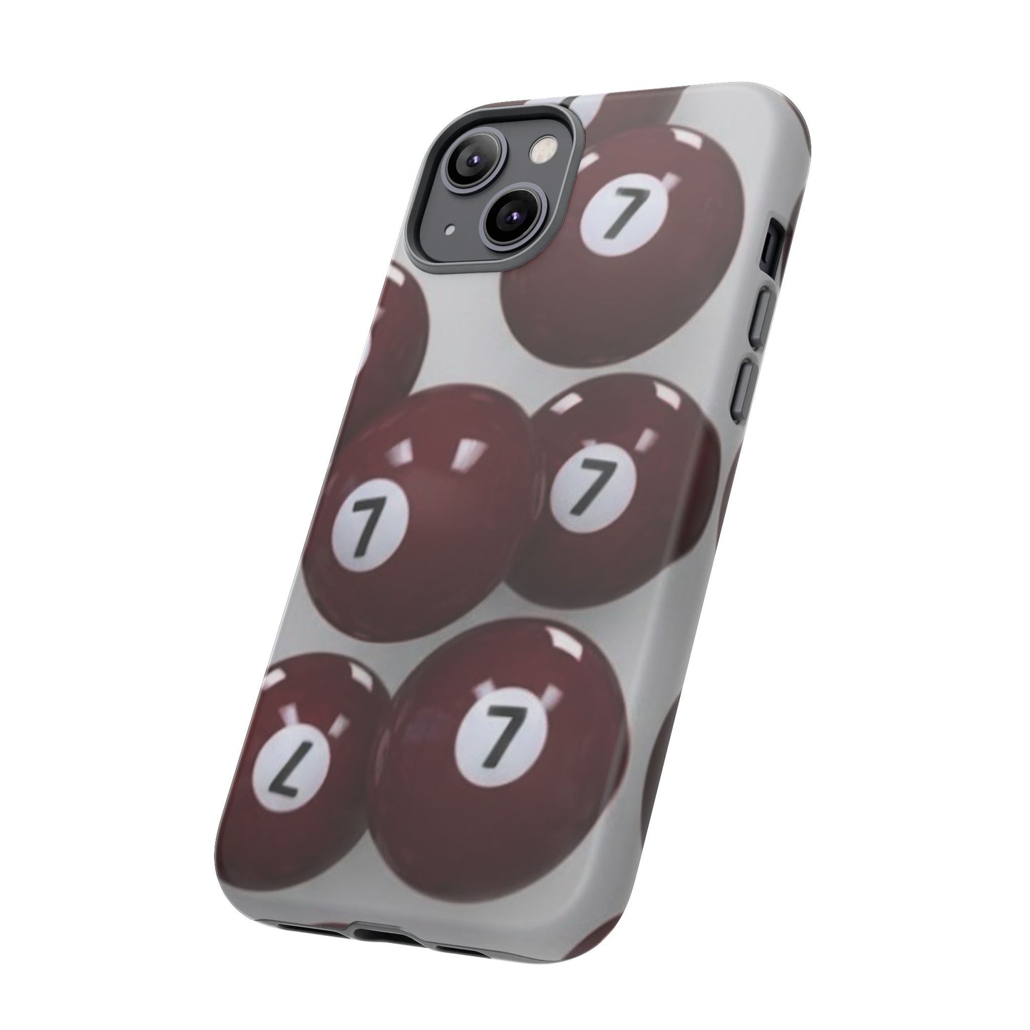 7ball red case Tough Case, scattered 7ball 8ball pool ball case matte or shiny