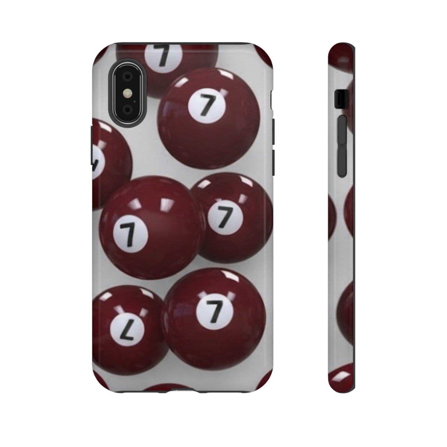 7ball red case Tough Case, scattered 7ball 8ball pool ball case matte or shiny