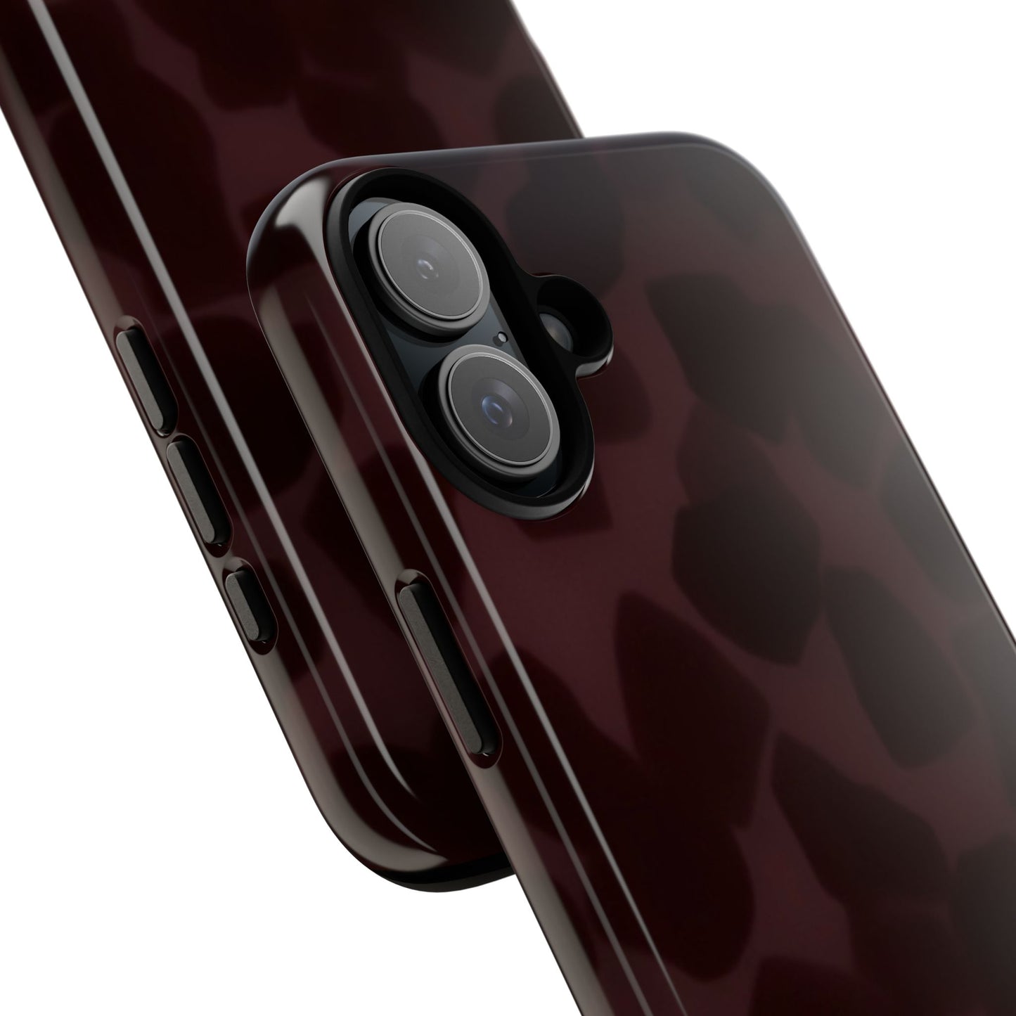 Maroon Jumbo Tortoise shell Stylish Phone Cases, Durable Phone Cover, Cheetah Print Case, Trendy Mobile Accessories, Unique Gift Ideas