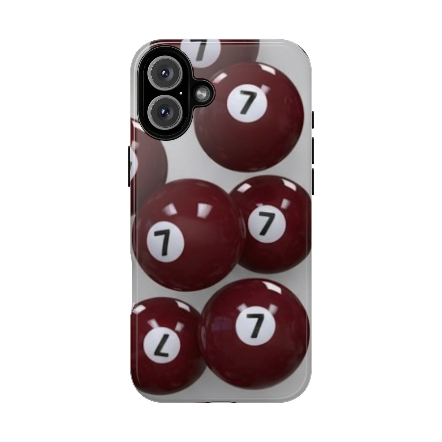 7ball red case Tough Case, scattered 7ball 8ball pool ball case matte or shiny
