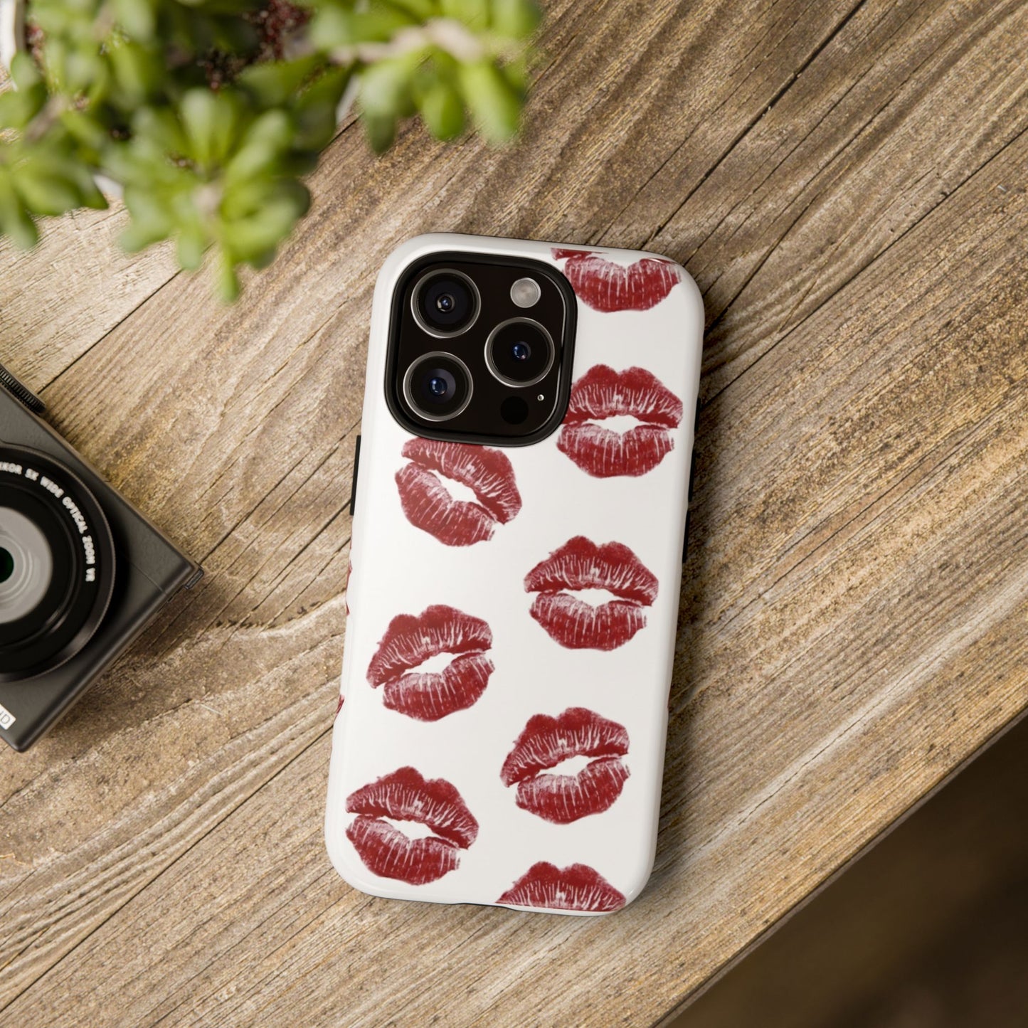 Kiss Mark Phone Case - Stylish Tough Cases for Couples, Valentine’s Day Gifts, Trendy Mobile Accessories, Chic Phone Covers