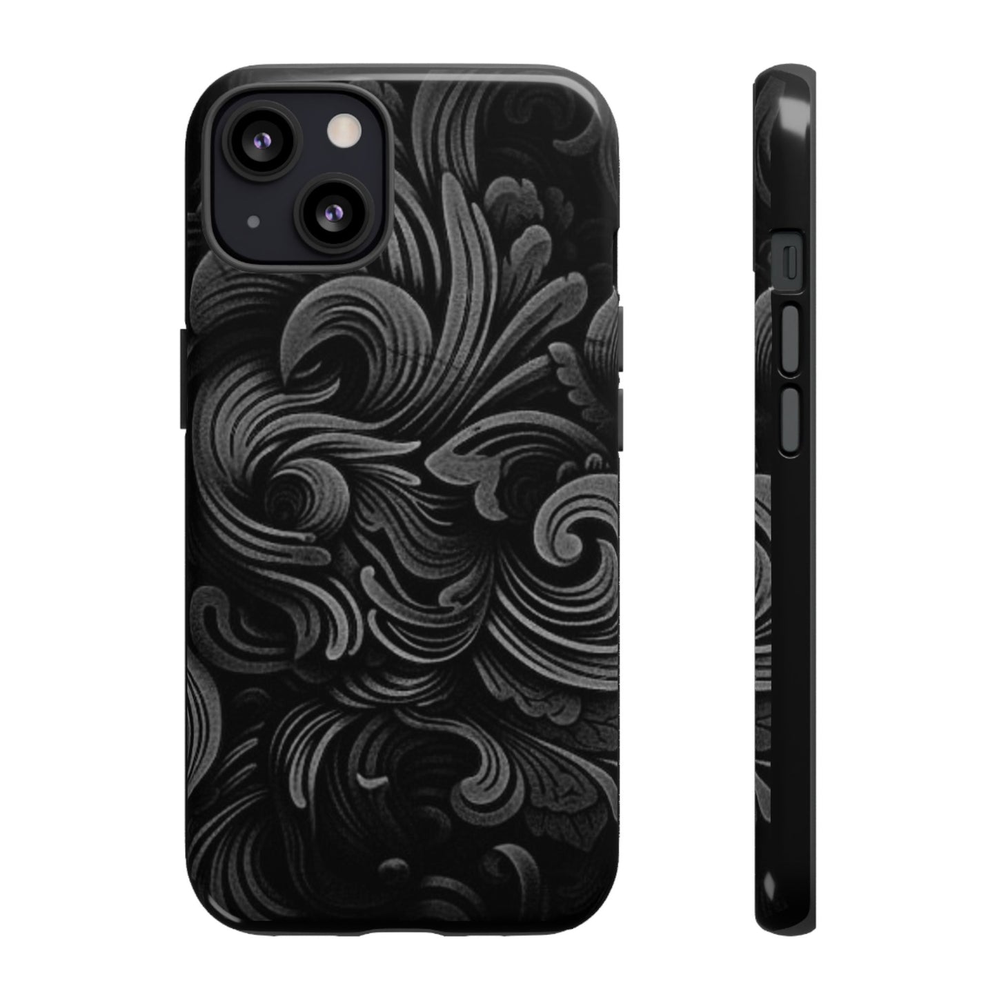 Black fortune Phone Case, Tough Cases, Stylish Phone Cover, Unique Gift for Her, Phone Protection, Floral Design Case