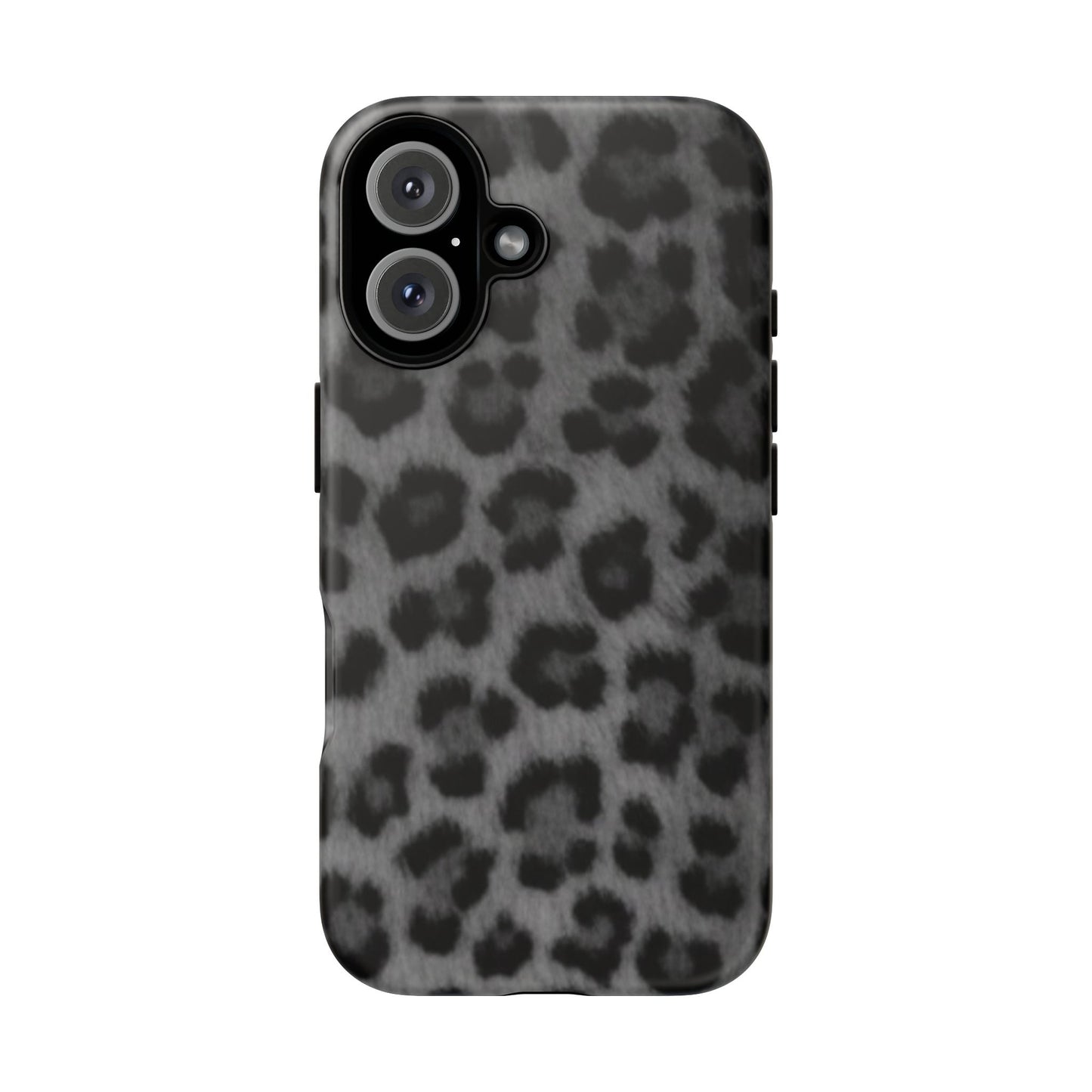 Leopard Print Dark Phone Case, Tough Cases for Animal Lovers, Stylish Protective Cover, Unique Gift for Her, Trendy Phone Accessory