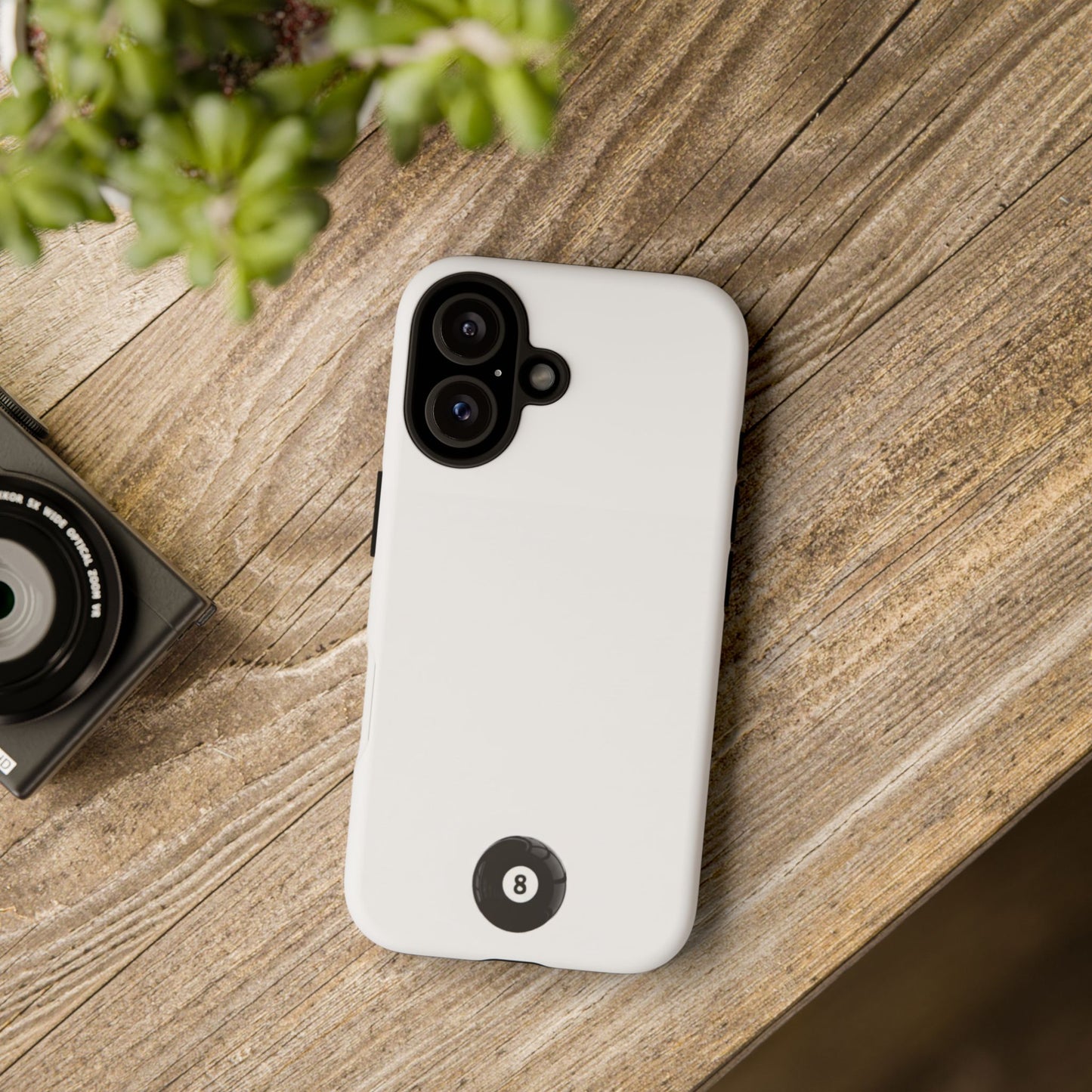 Small 8ball Centered Tough Case, amazing gifts for him, her White phone case
