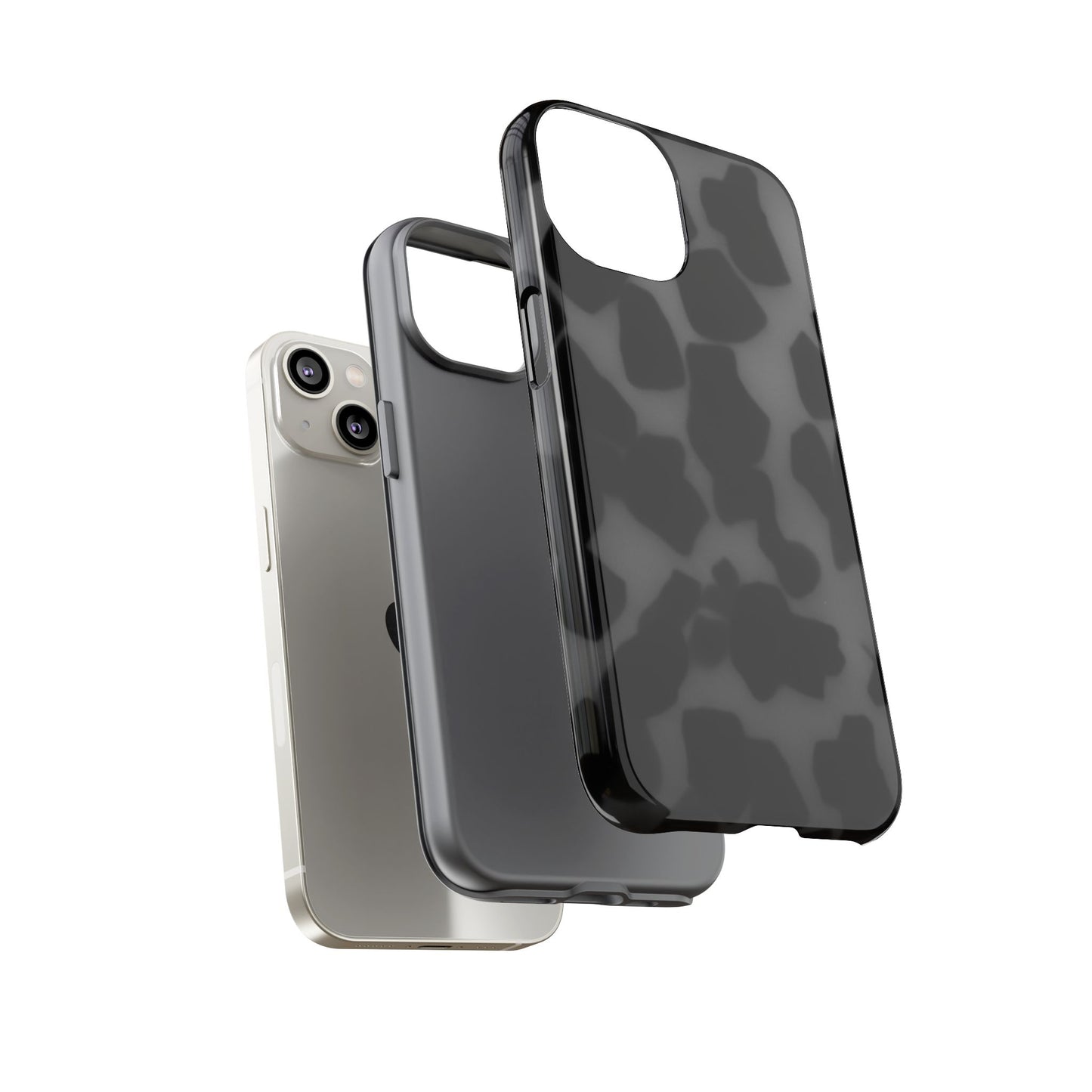 Jumbo tortoise shell Black Stylish Phone Case - Durable Protection, Trendy Design, Gift for Her, Fashion Accessories, Cow Print Phone Cover