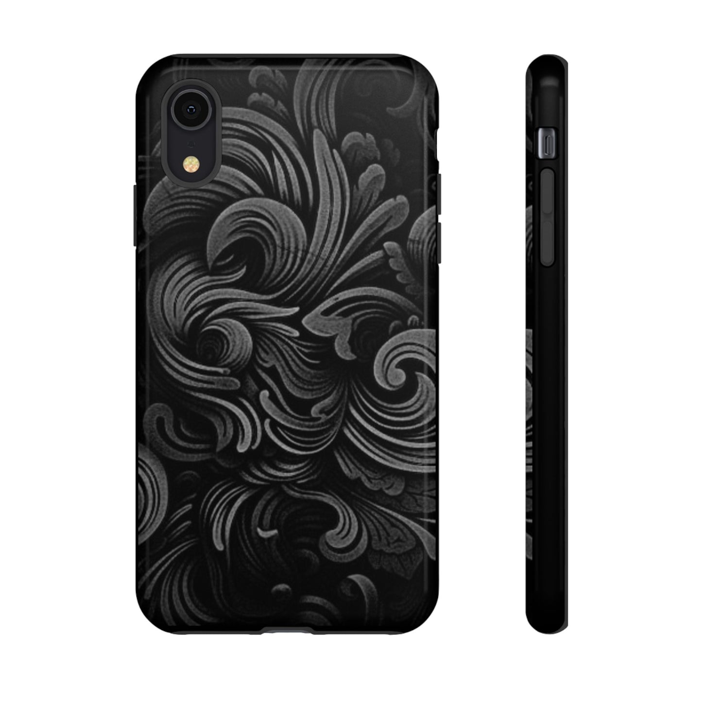 Black fortune Phone Case, Tough Cases, Stylish Phone Cover, Unique Gift for Her, Phone Protection, Floral Design Case