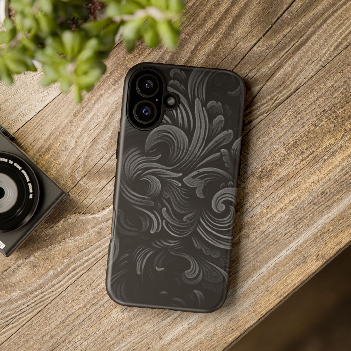Black fortune Phone Case, Tough Cases, Stylish Phone Cover, Unique Gift for Her, Phone Protection, Floral Design Case