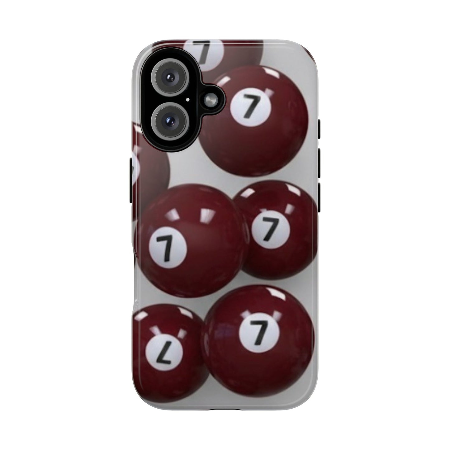 7ball red case Tough Case, scattered 7ball 8ball pool ball case matte or shiny