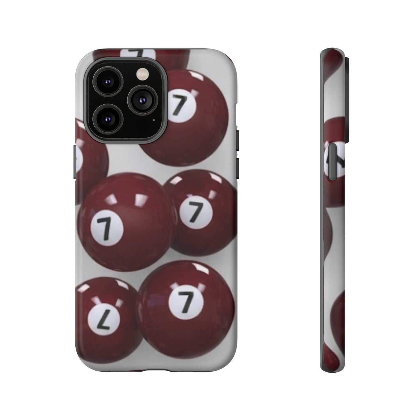 7ball red case Tough Case, scattered 7ball 8ball pool ball case matte or shiny