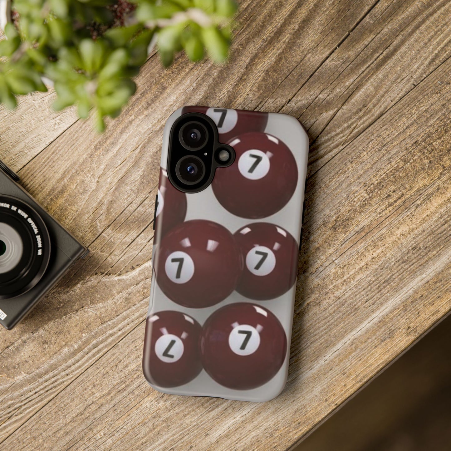 7ball red case Tough Case, scattered 7ball 8ball pool ball case matte or shiny
