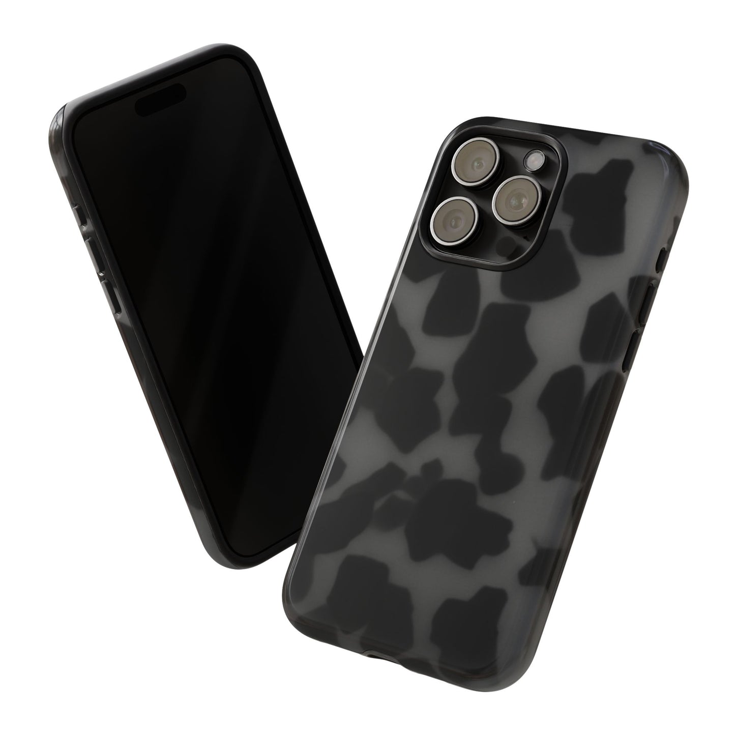 Jumbo tortoise shell Black Stylish Phone Case - Durable Protection, Trendy Design, Gift for Her, Fashion Accessories, Cow Print Phone Cover